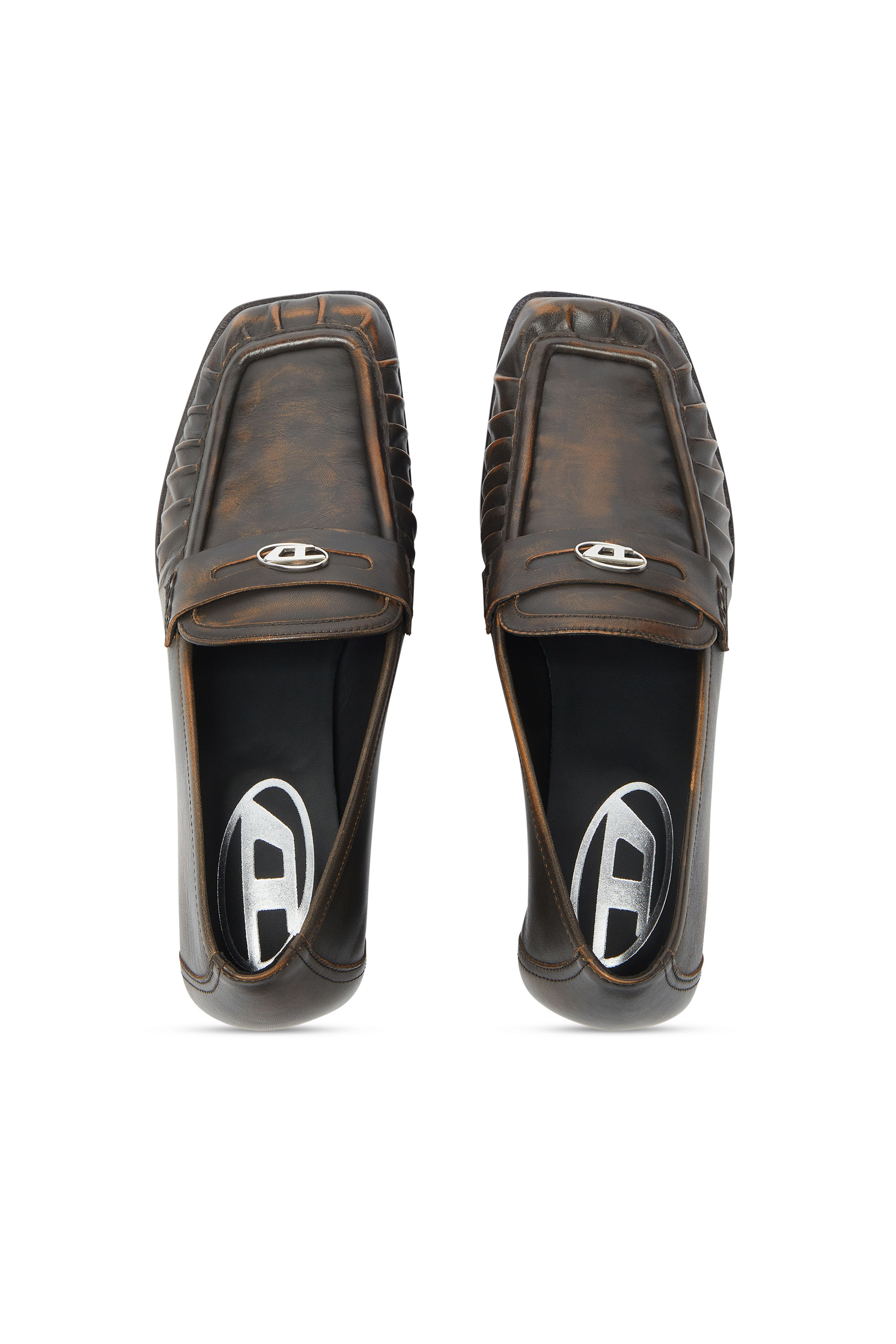 Diesel - D-AMBER MOC 30, D-Amber - Mocassins Penny en cuir Femme in Marron - 4