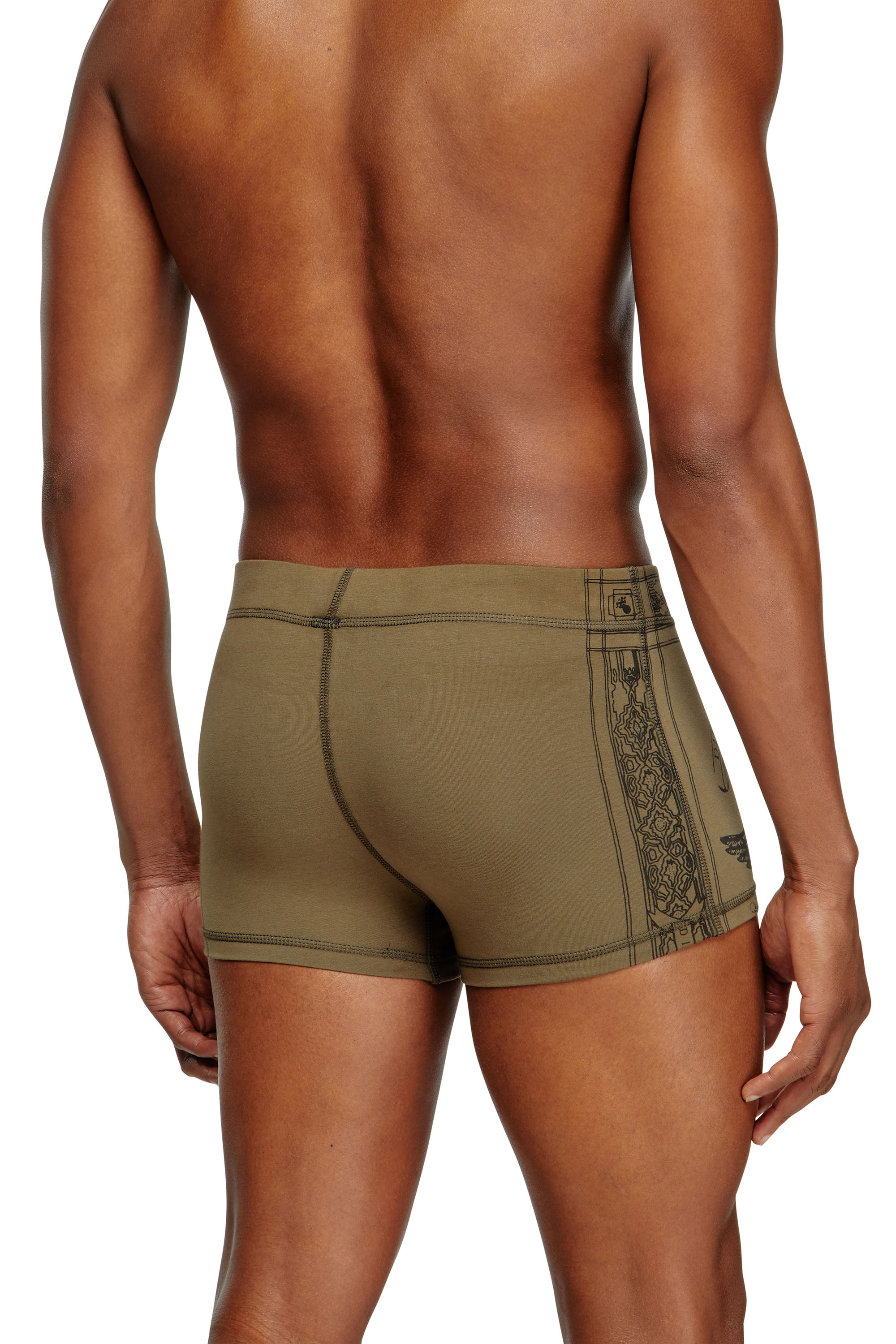 Diesel - DAMIEN-UTLT, Boxer avec imprimé phénix Homme in Vert - 2