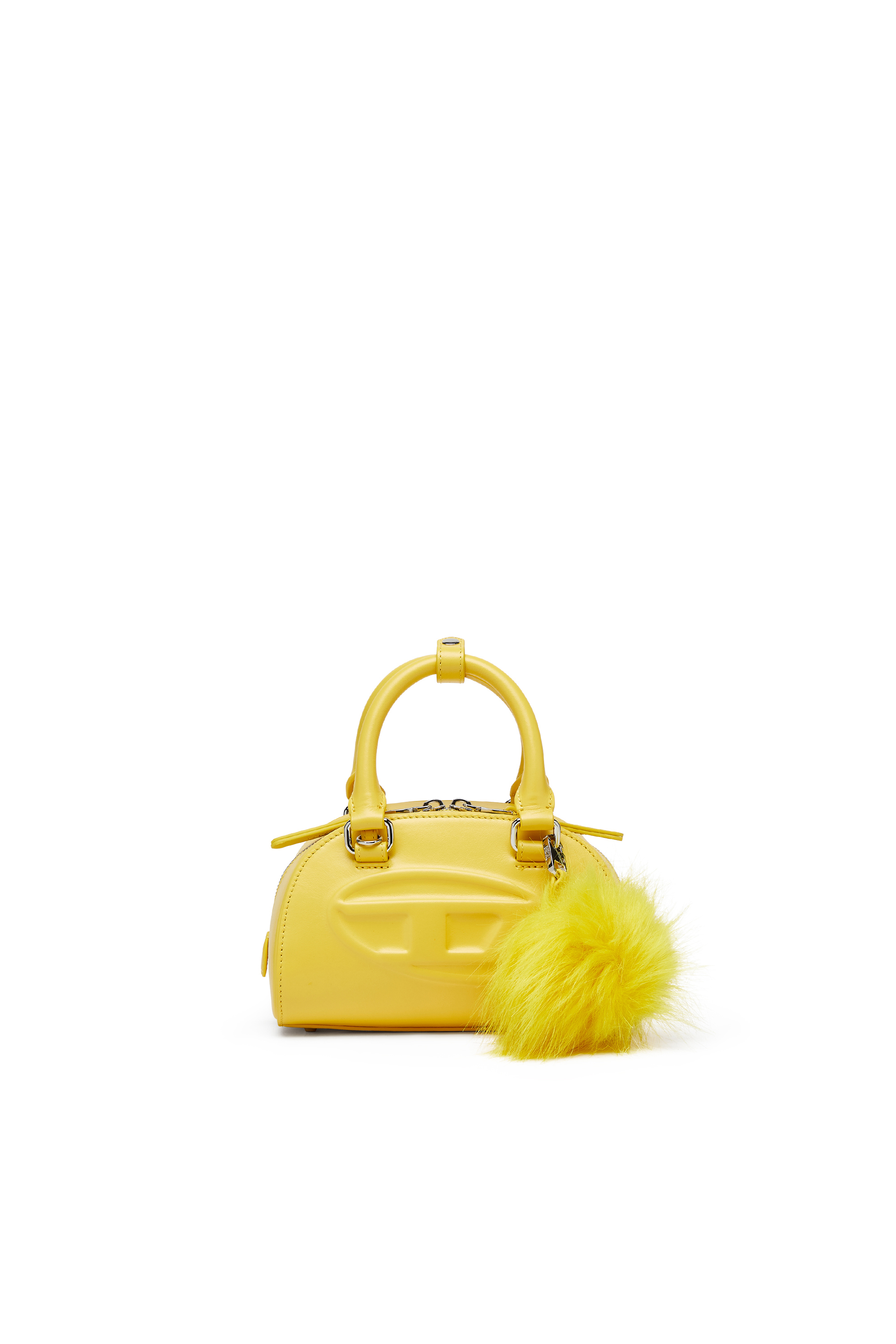 Diesel - 1DR DOME CROSSBODY, Mini sac bowling en cuir nappa Femme in Jaune - 1