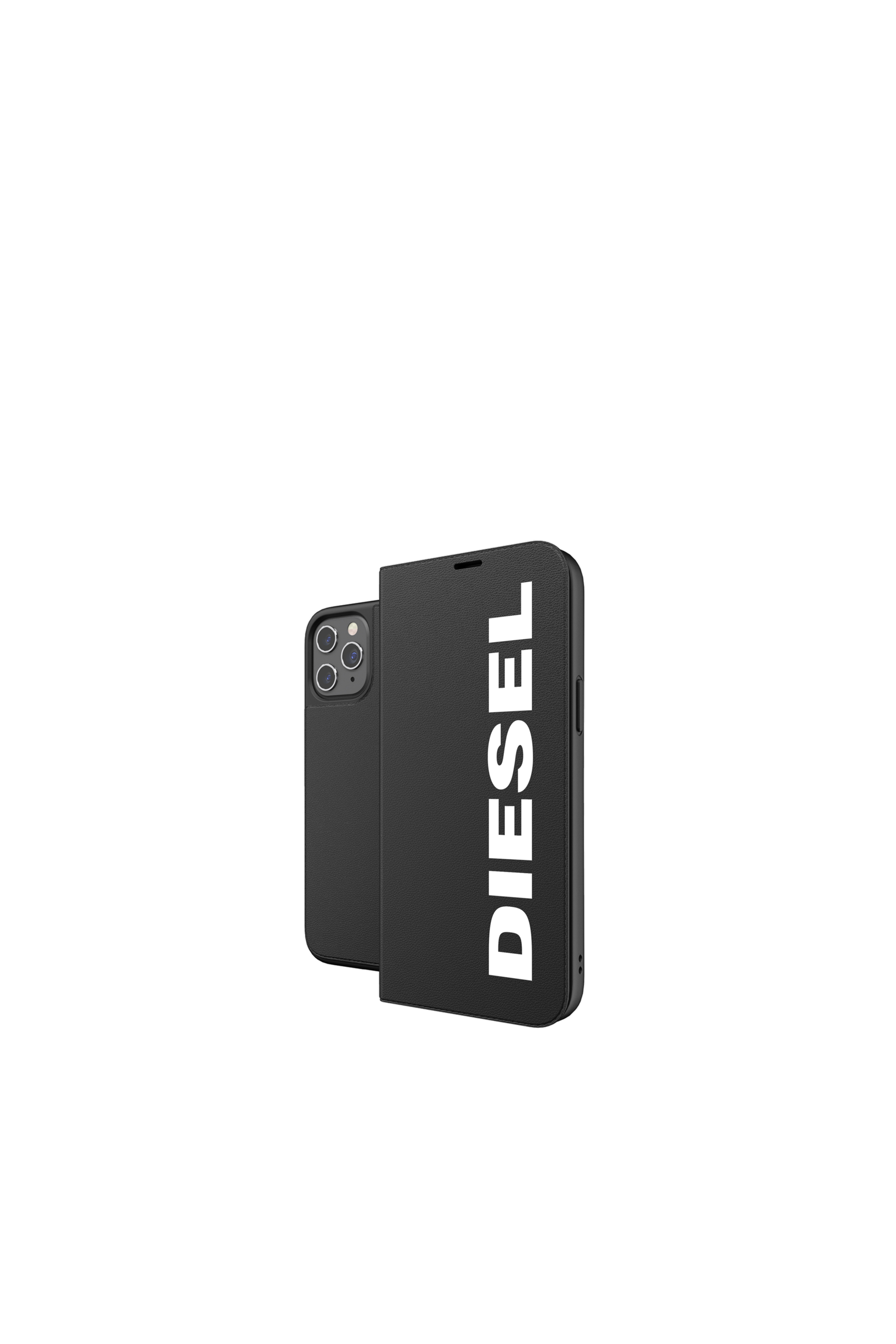 Diesel - 42487 BOOKLET CASE, &Eacute;tui folio pur iPhone 12 Pro Max Mixte in Noir - 1