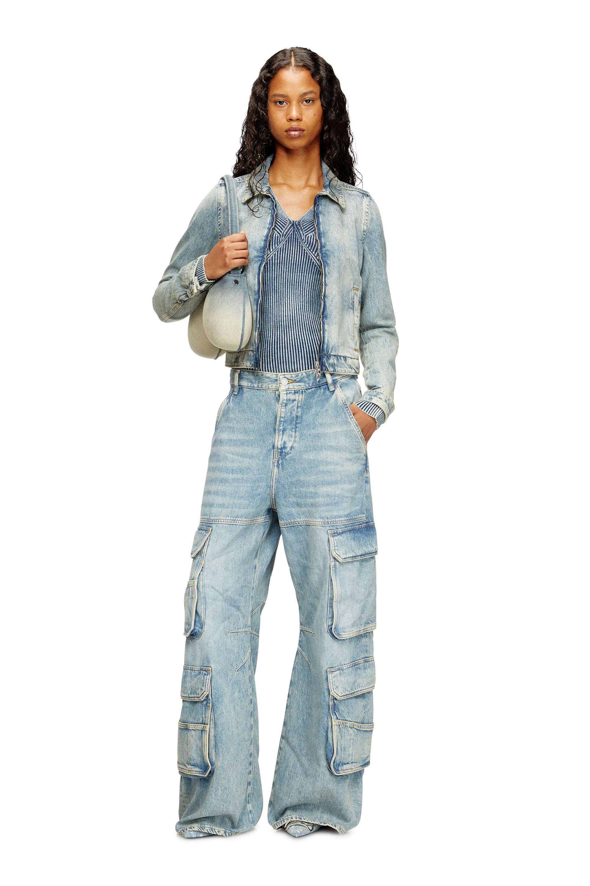 Diesel - Relaxed Jeans 1996 D-Sire 0DBCX Femme, Bleu Clair - Image 2