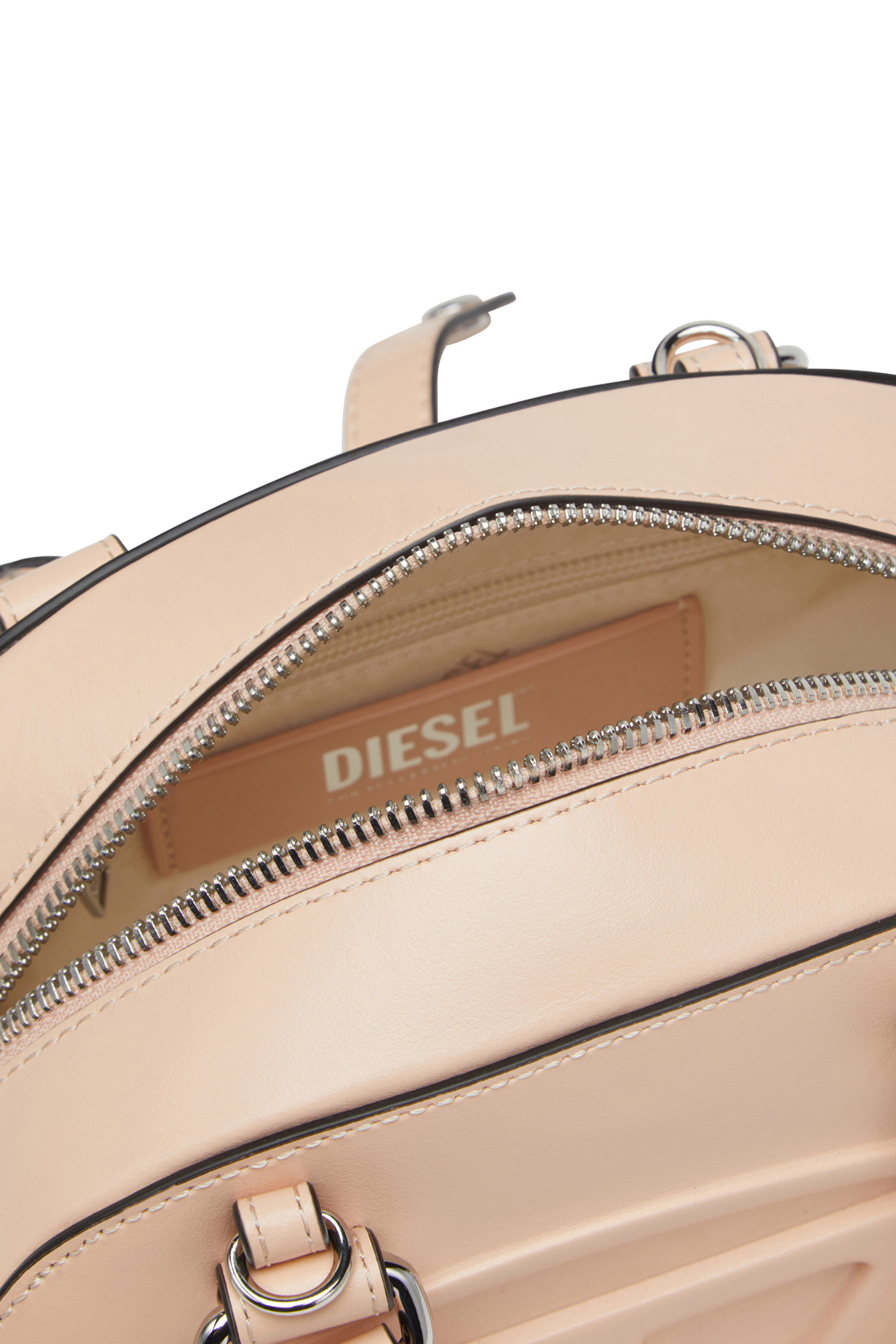 Diesel - 1DR DOME CROSSBODY, 1DR Dome-Mini sac bowling en cuir Femme in Rose - 4