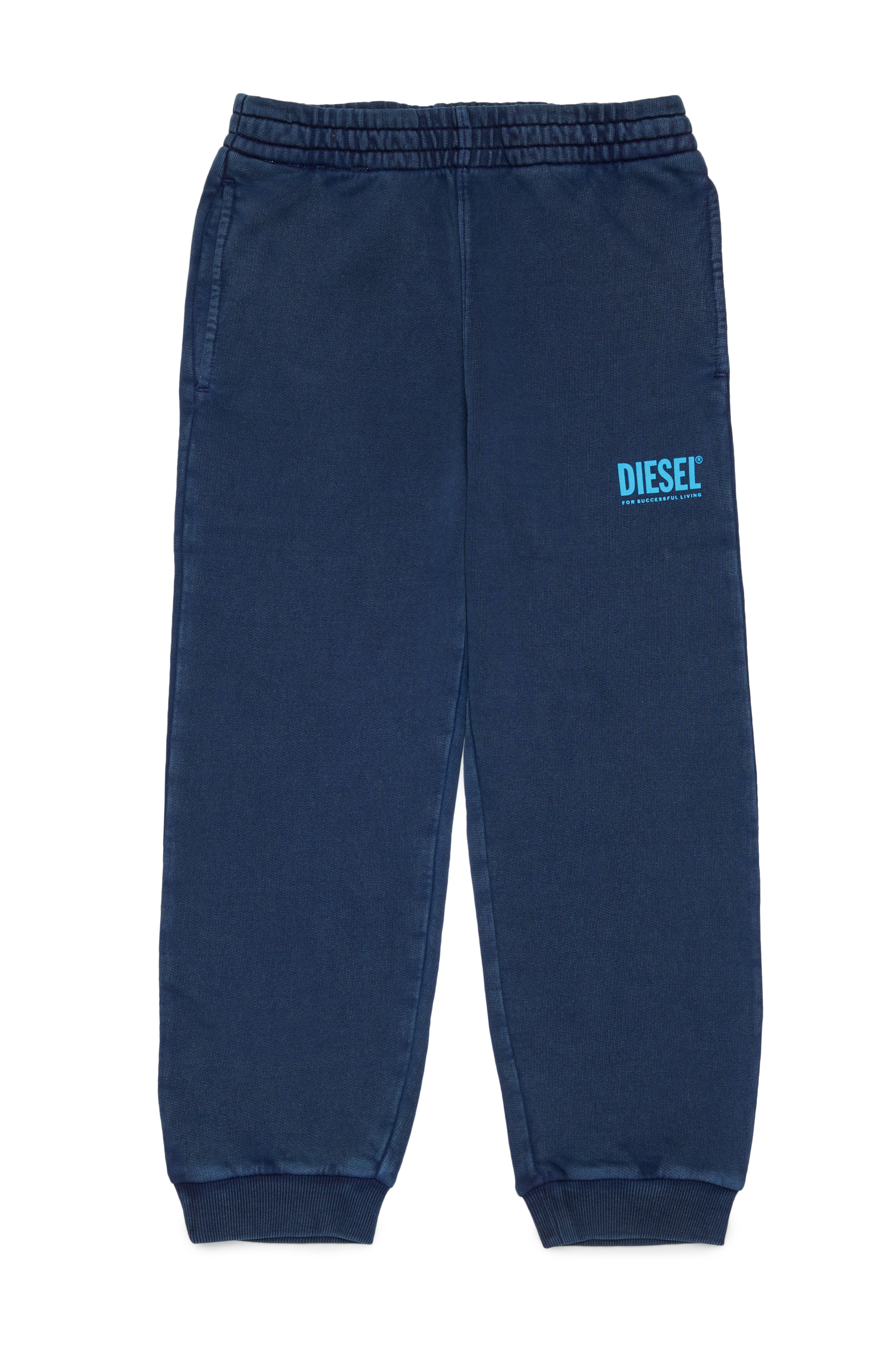 Diesel - PTISEL, Pantalon de surv&ecirc;tement en coton avec logo imprim&eacute; Homme in Bleu - 1