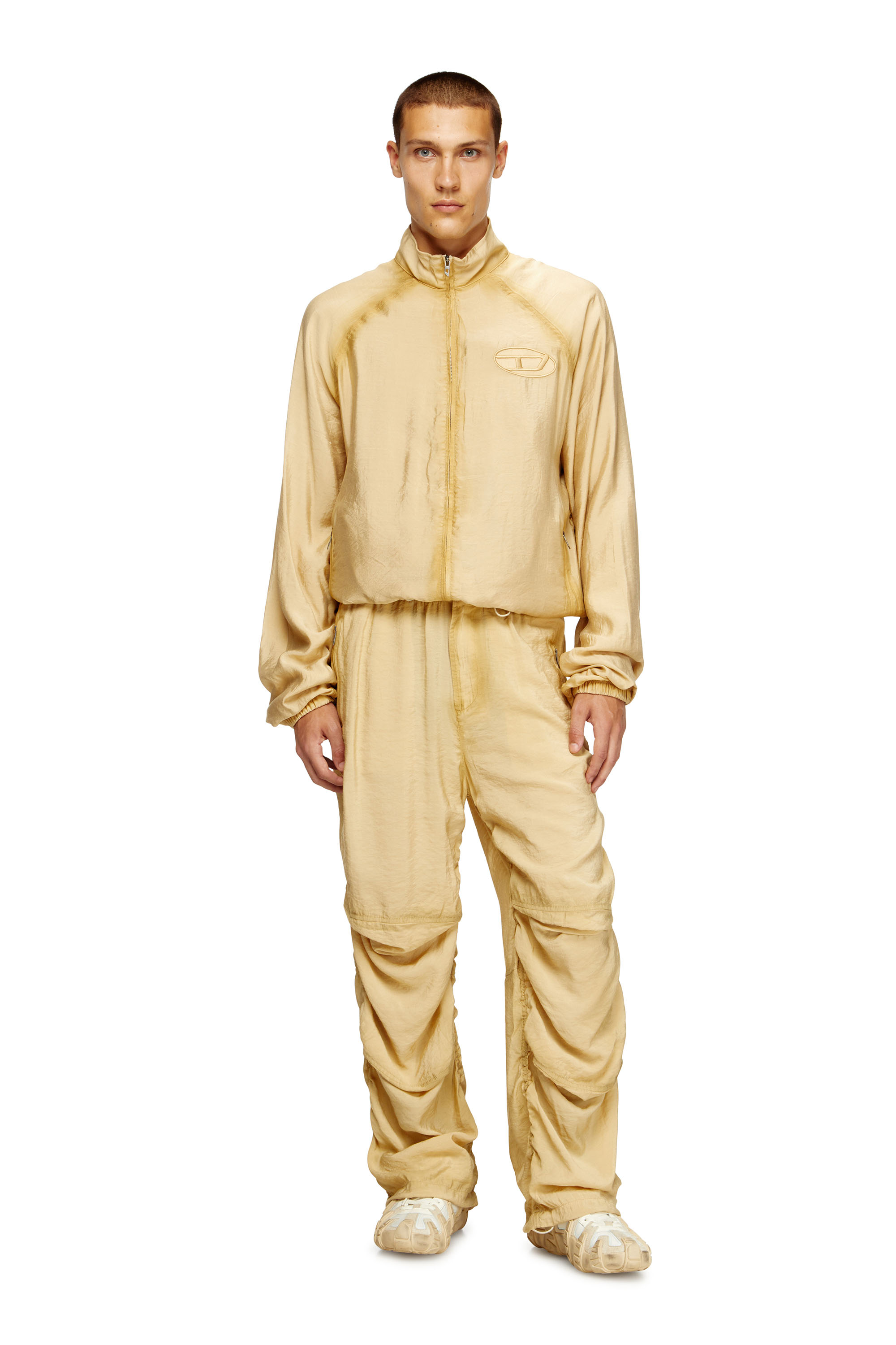 Diesel - P-DAILY, Pantalon utilitaire en tissu léger et froissé Homme in Beige - 1