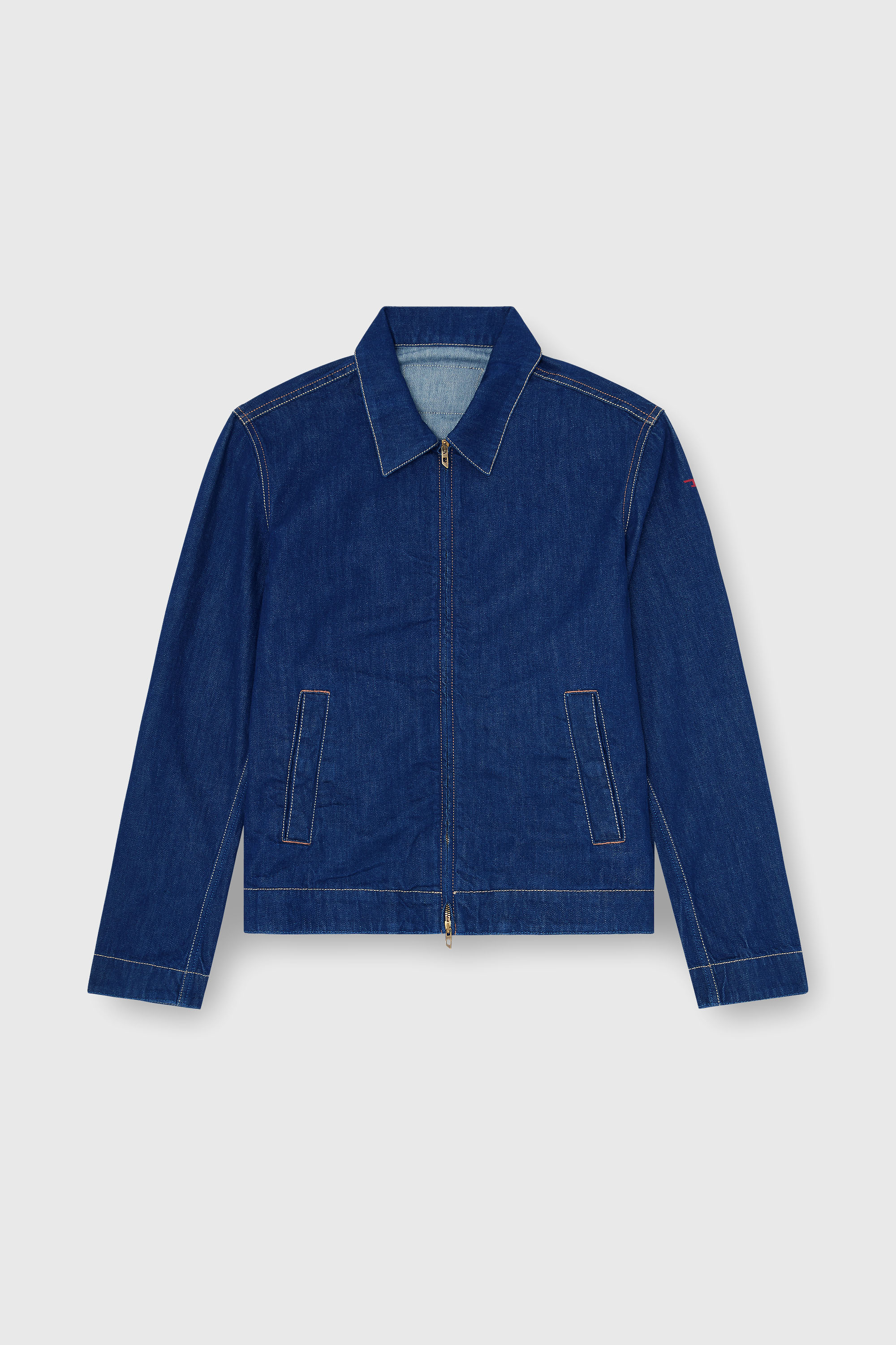Diesel - D-ROHE, Veste coach en rinse denim Homme in Bleu - 2
