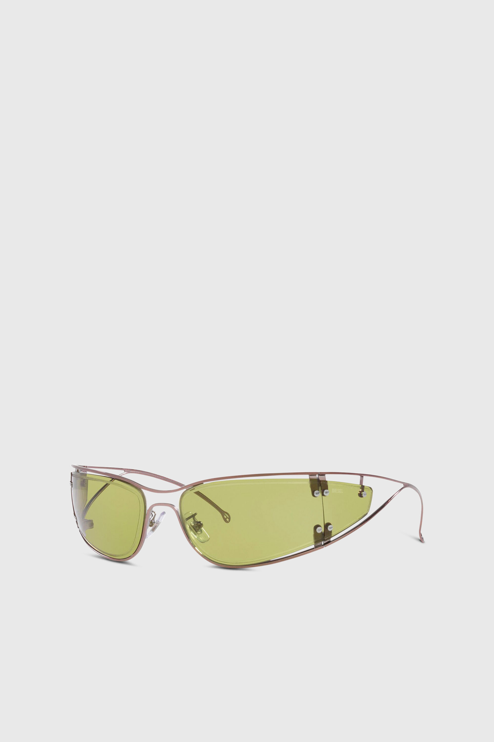 Diesel - 0DL1001, Lunettes de soleil de construction exp&eacute;rimentale enveloppante Mixte in Vert - 2