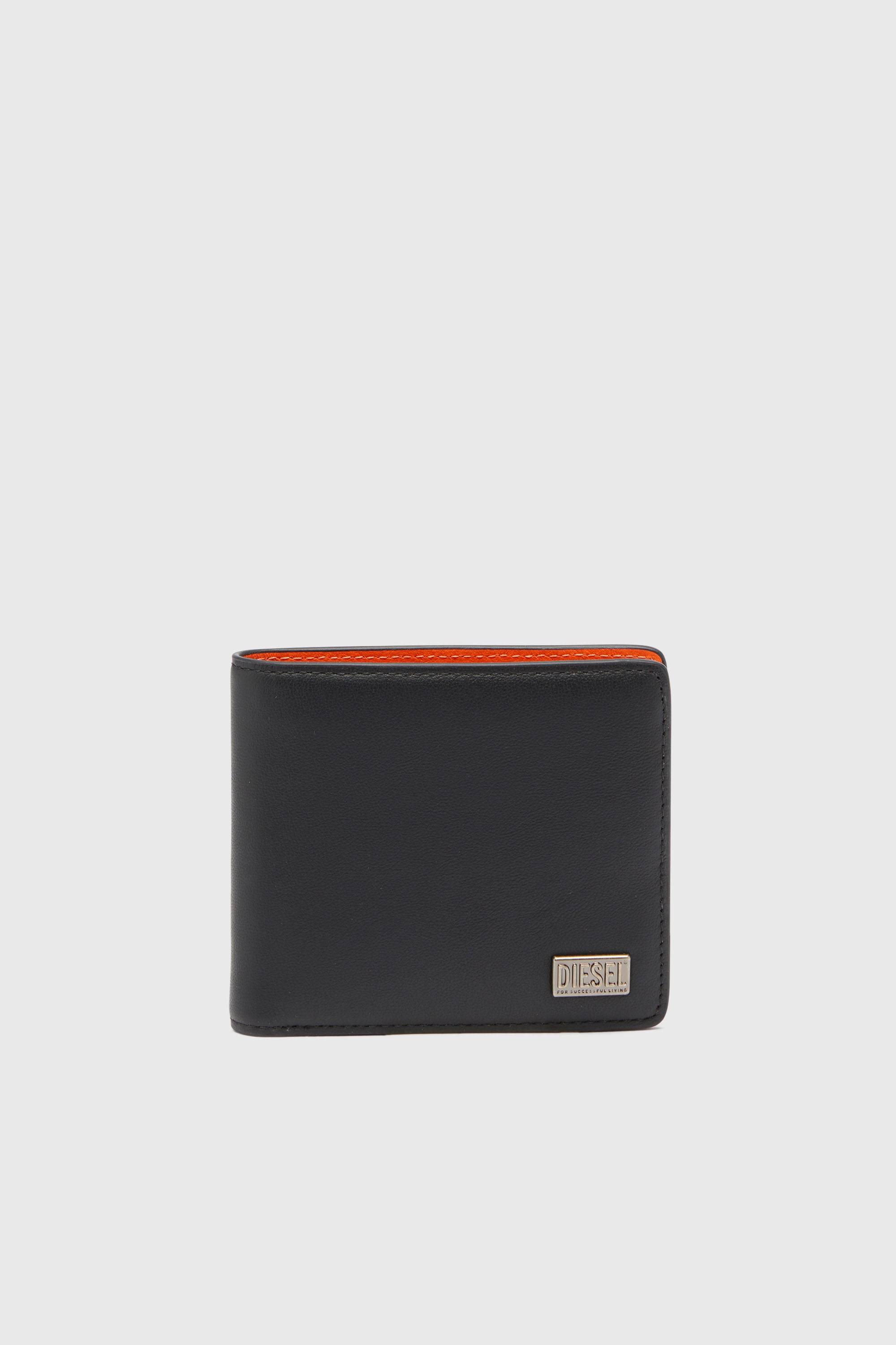 BISCOTTO BI-FOLD COIN S 3D, Noir/Orange