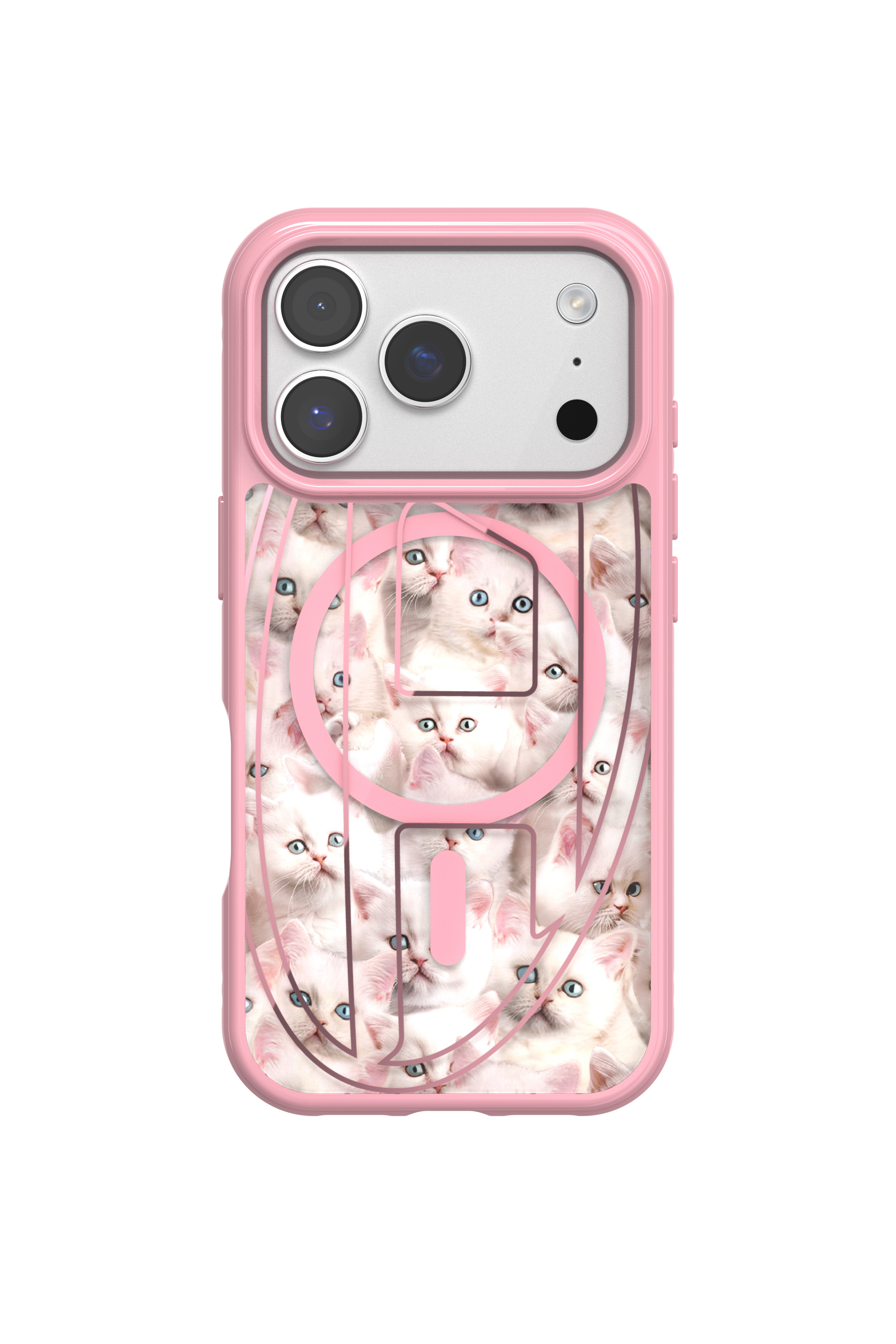 Diesel - 60425 AOP CASE, Étui Oval D Cats avec Magsafe pour iPhone 17 Pro Mixte in Rose - 2