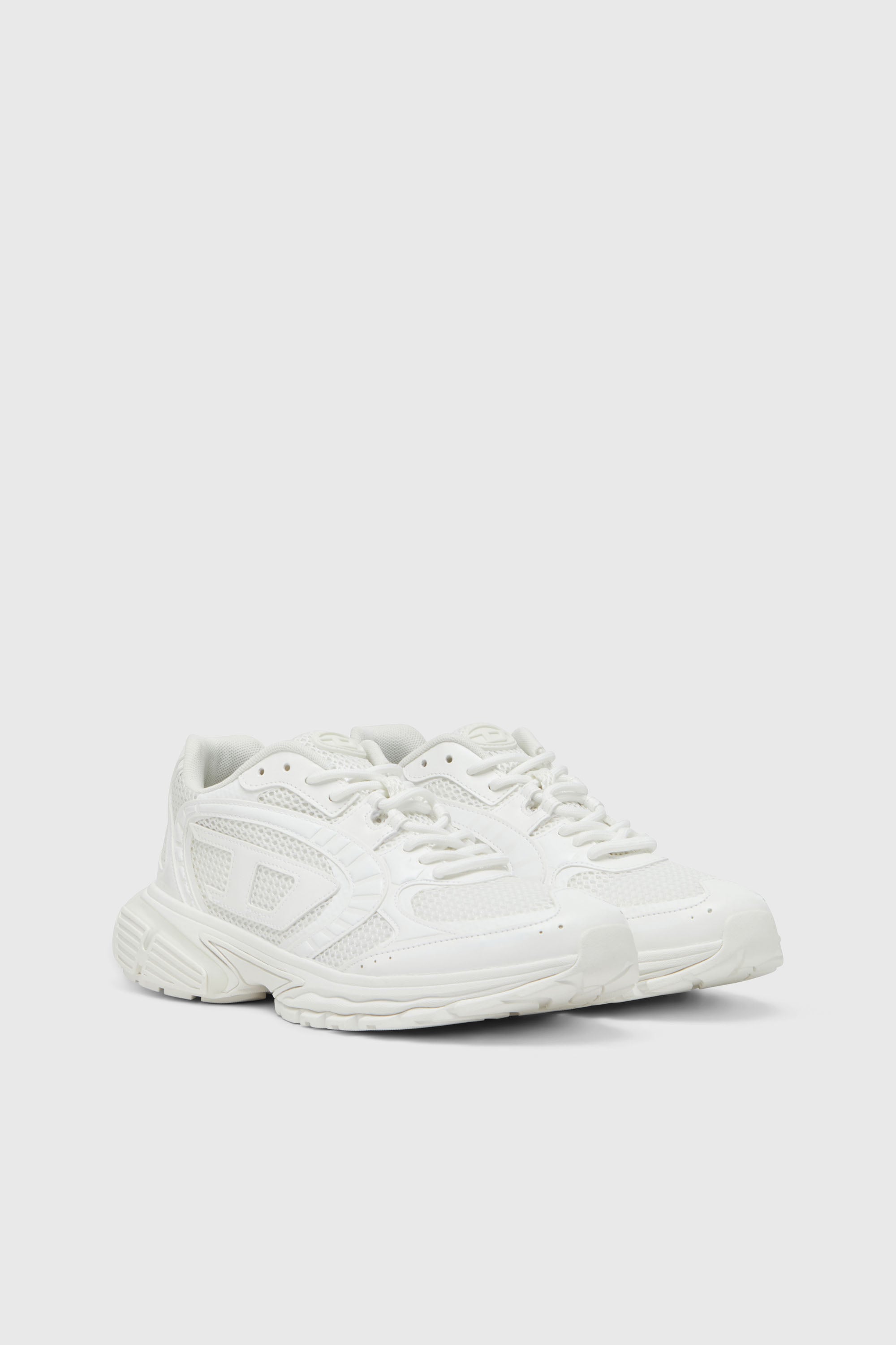 Diesel - S-PRO-V-DENSE LOW, S-Pro-V-Dense-Sneakers en mesh avec logo Oval D Homme in Blanc - 2