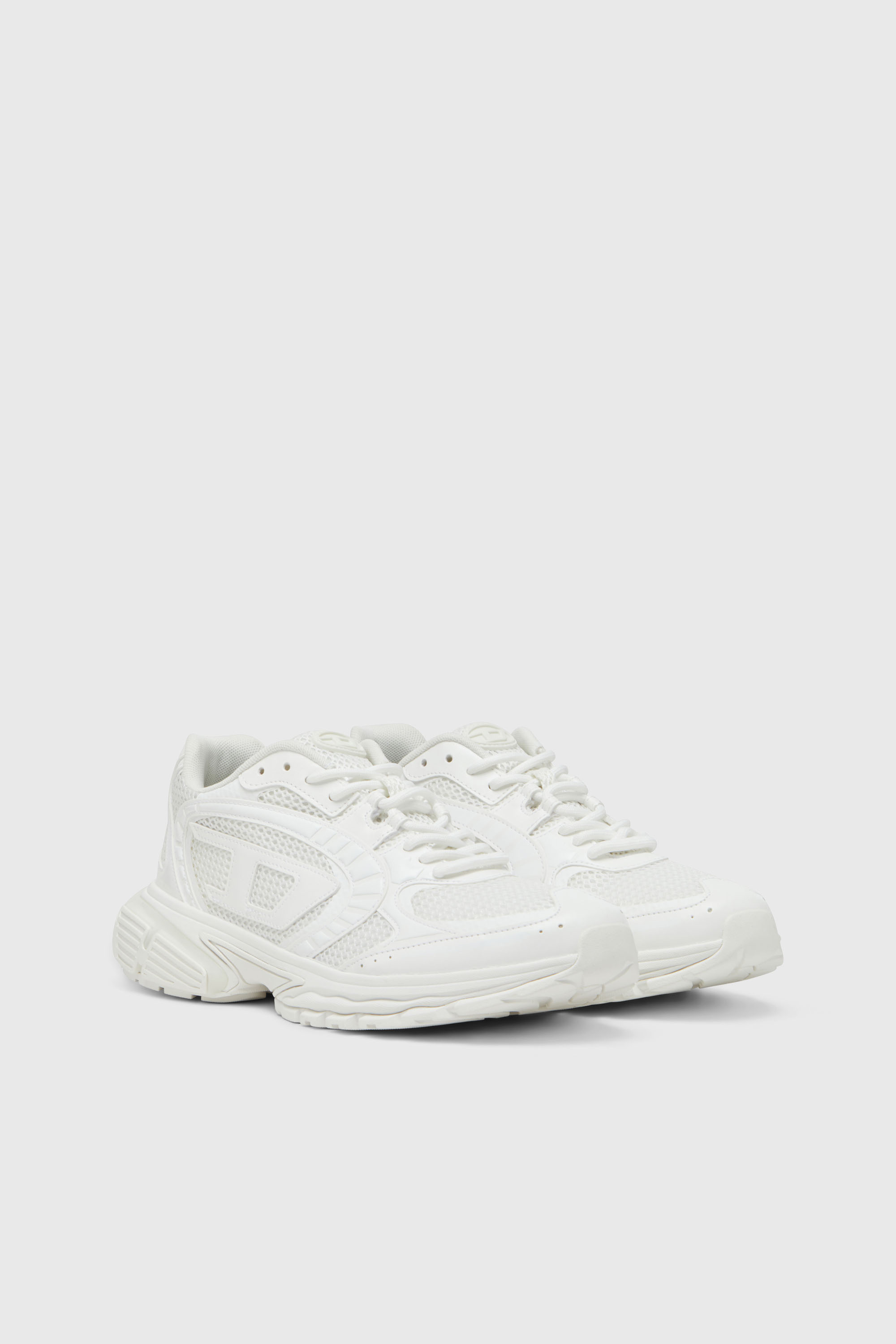 Diesel - S-PRO-V-DENSE LOW, S-Pro-V-Dense-Sneakers en mesh avec logo Oval D Homme in Blanc - 2