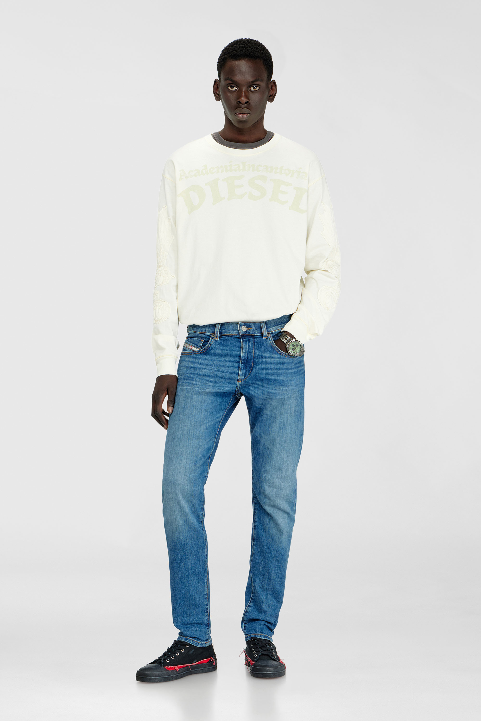 Diesel - Slim Jeans 2019 D-Strukt 0KIAL Homme, Bleu Clair - Image 1