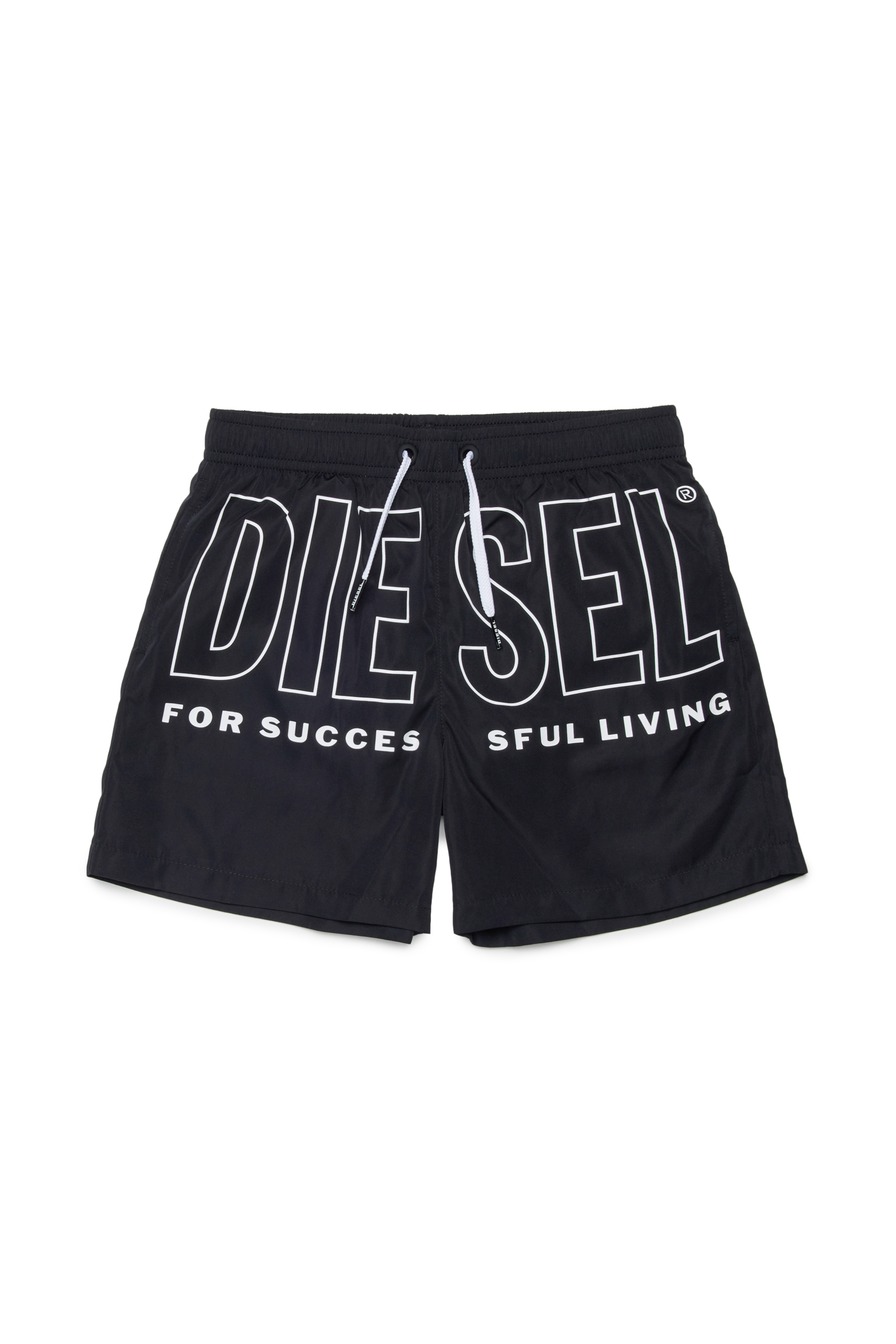 Diesel - MIDIT, Short de bain avec maxi logo Homme in Noir - 1
