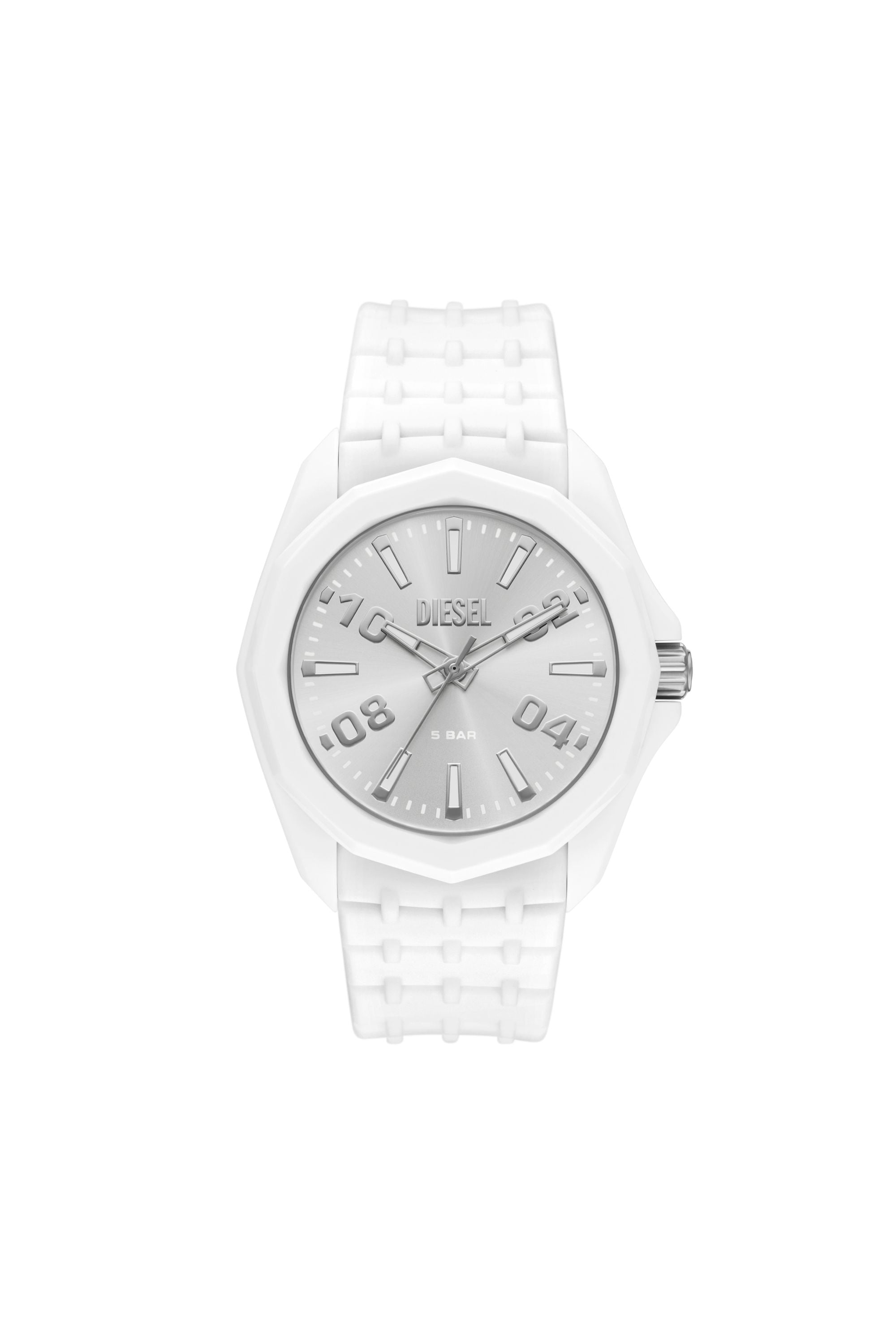 Diesel - DZ2244 WATCH, Montre Stinger en silicone blanc Homme in Blanc - 1