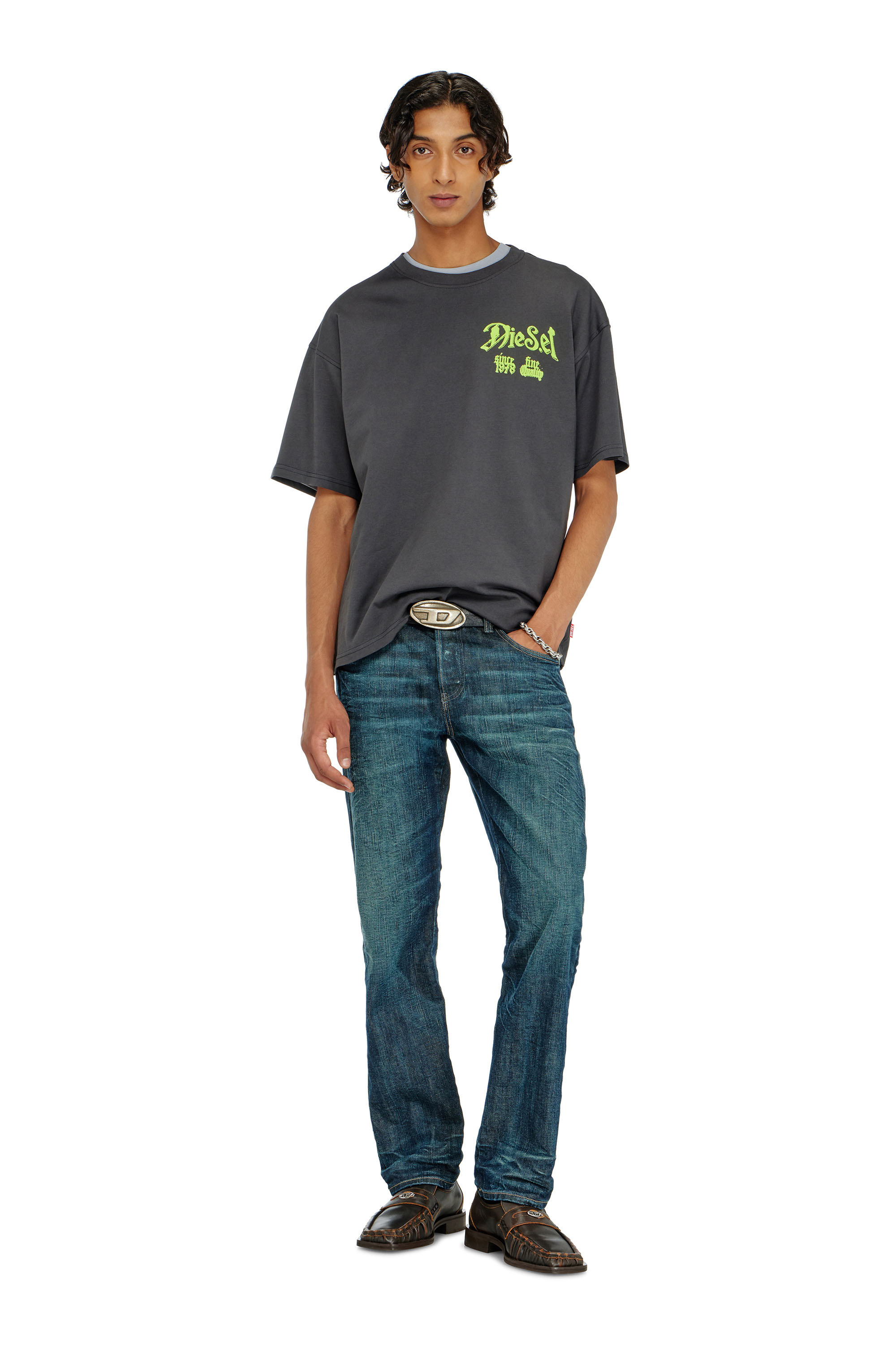 Diesel - T-BOXT-AA2, T-shirt en coton avec motif floqu&eacute; Homme in ToBeDefined - 2