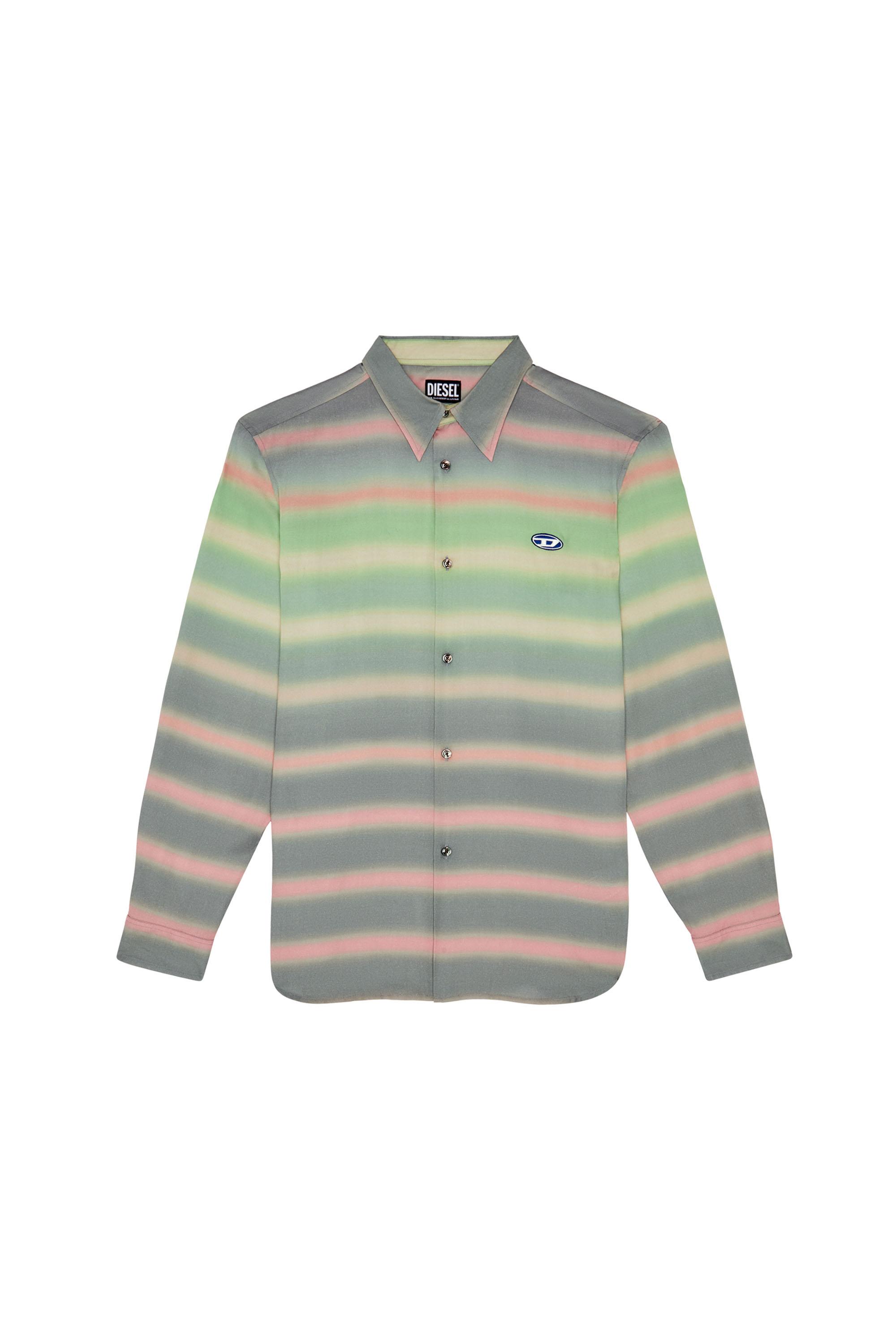 S-TUCKER-STRIPE, Vert/Gris - Chemises