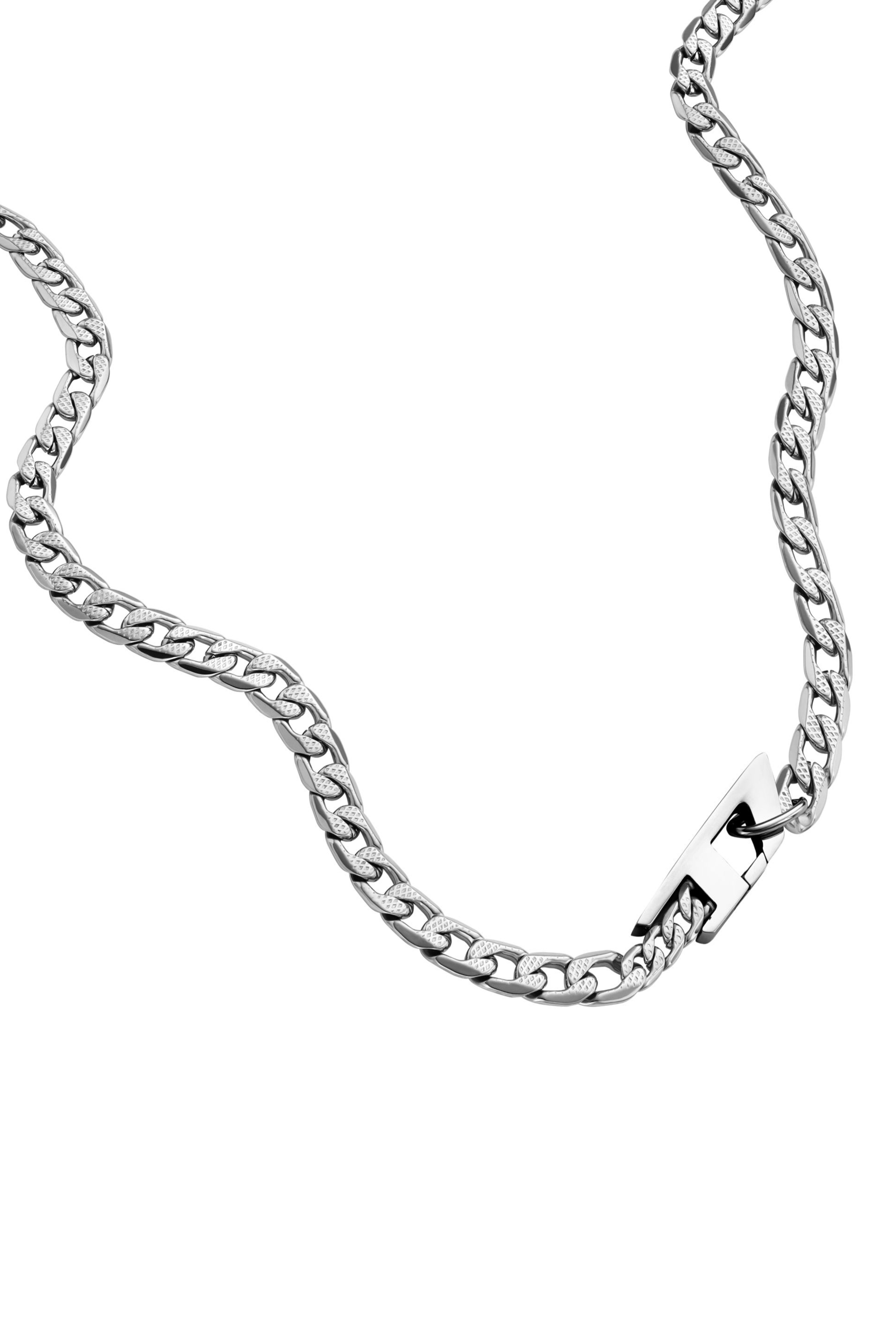 Diesel - DX1497, Collier chaîne en acier inoxydable Mixte in Gris argenté - 1
