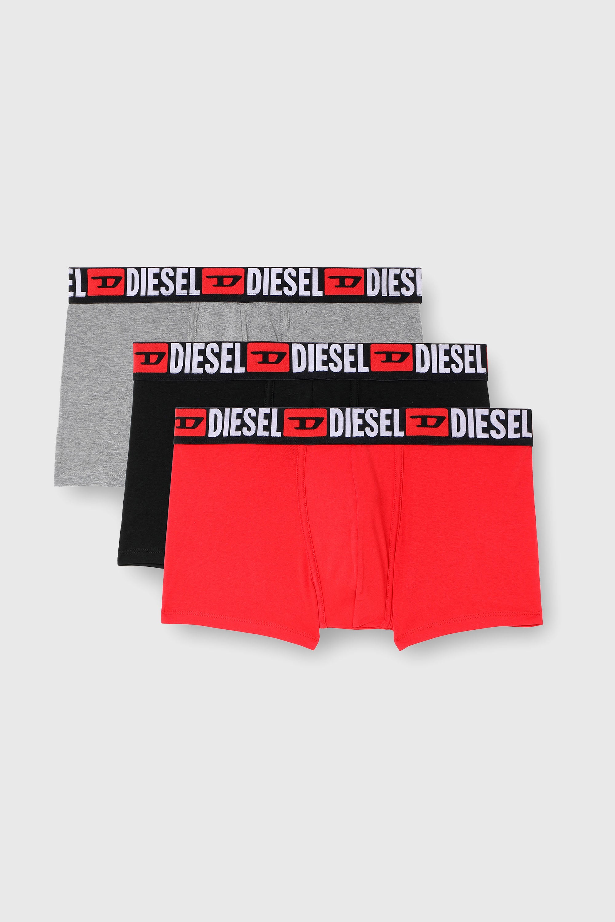 Diesel - UMBX-DAMIENTHREEPACK, Lot de trois boxers avec taille orn&eacute;e du logo sur toute la surface Homme in Polychrome - 1