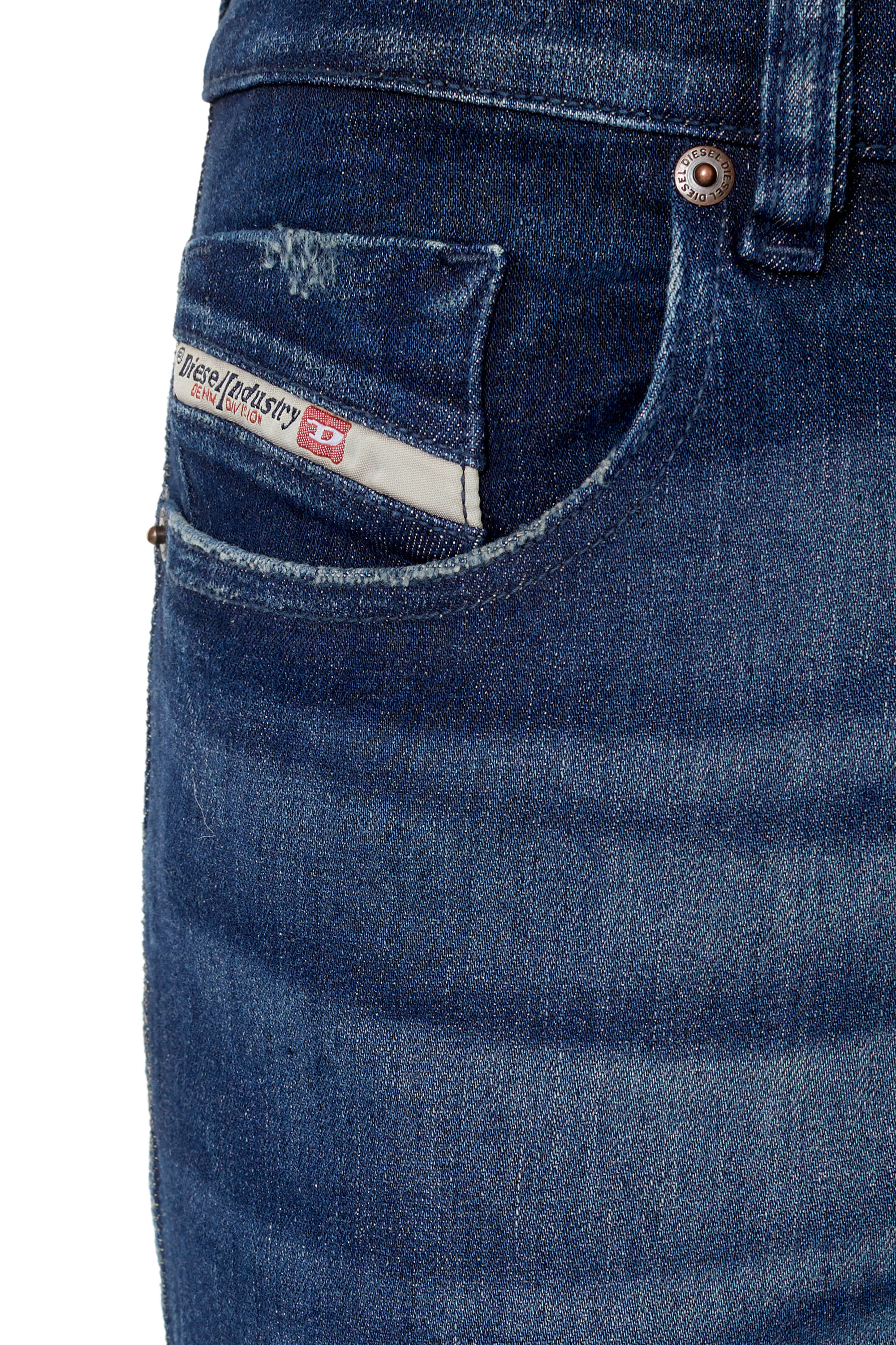 Diesel - 2019 D-Strukt 09F54 Slim Jeans, Bleu Foncé - Image 4
