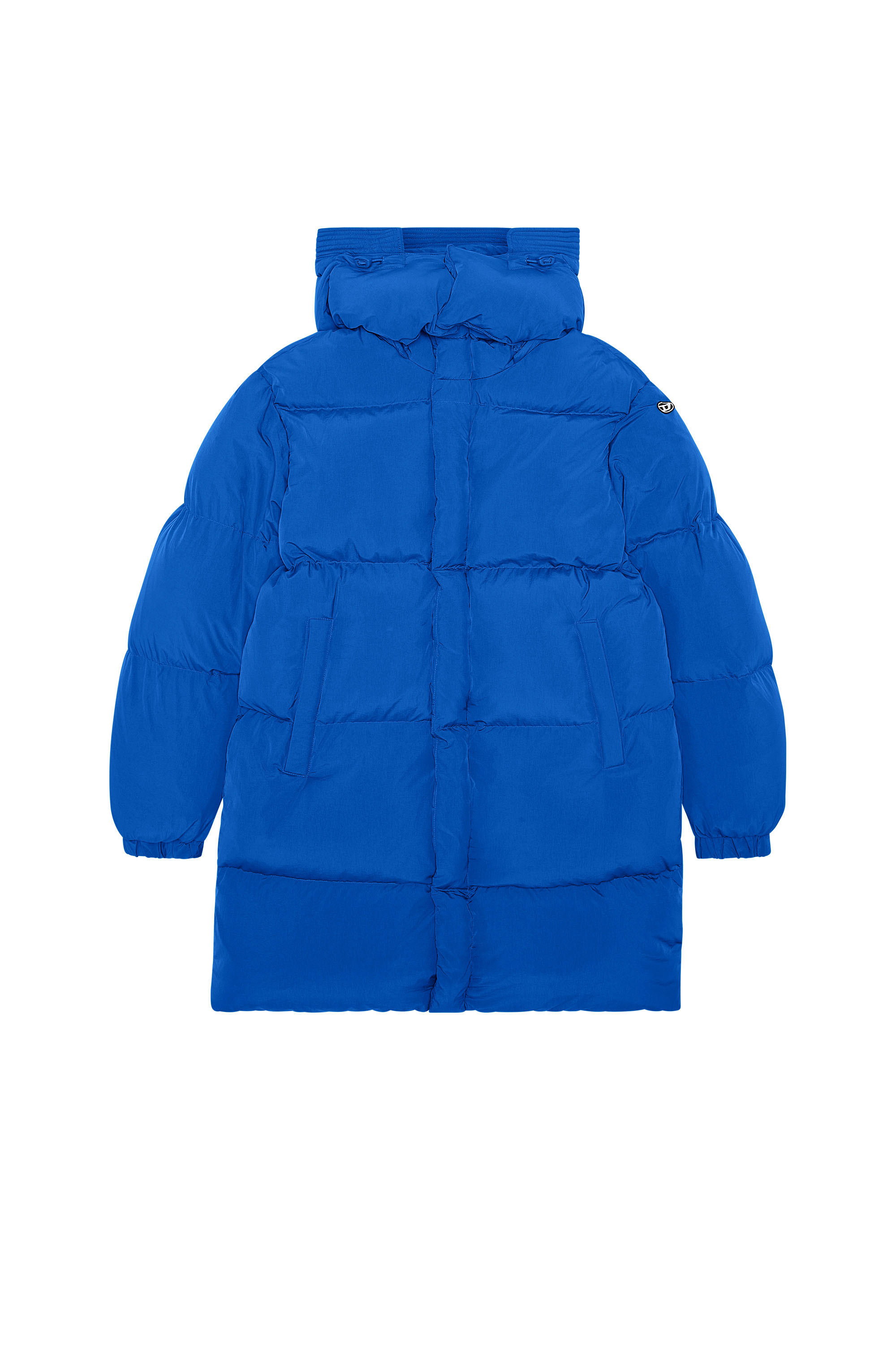 Diesel - W-ROLFYS-LONG, Manteau en duvet avec traitement ViralOff® Homme in Bleu - 3