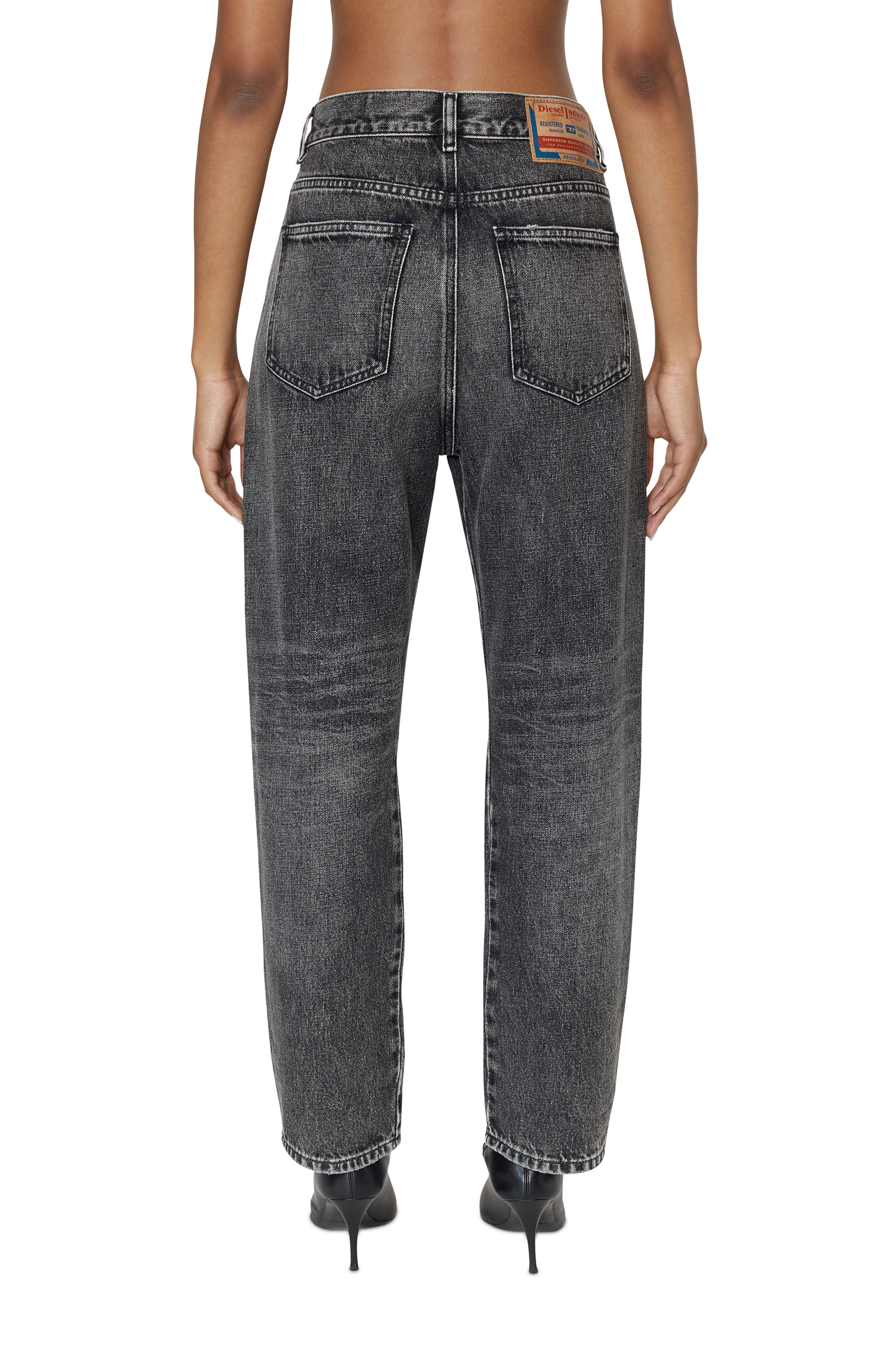 Diesel - 2016 D-Air 007C4 Boyfriend Jeans, Noir/Gris foncé - Image 2