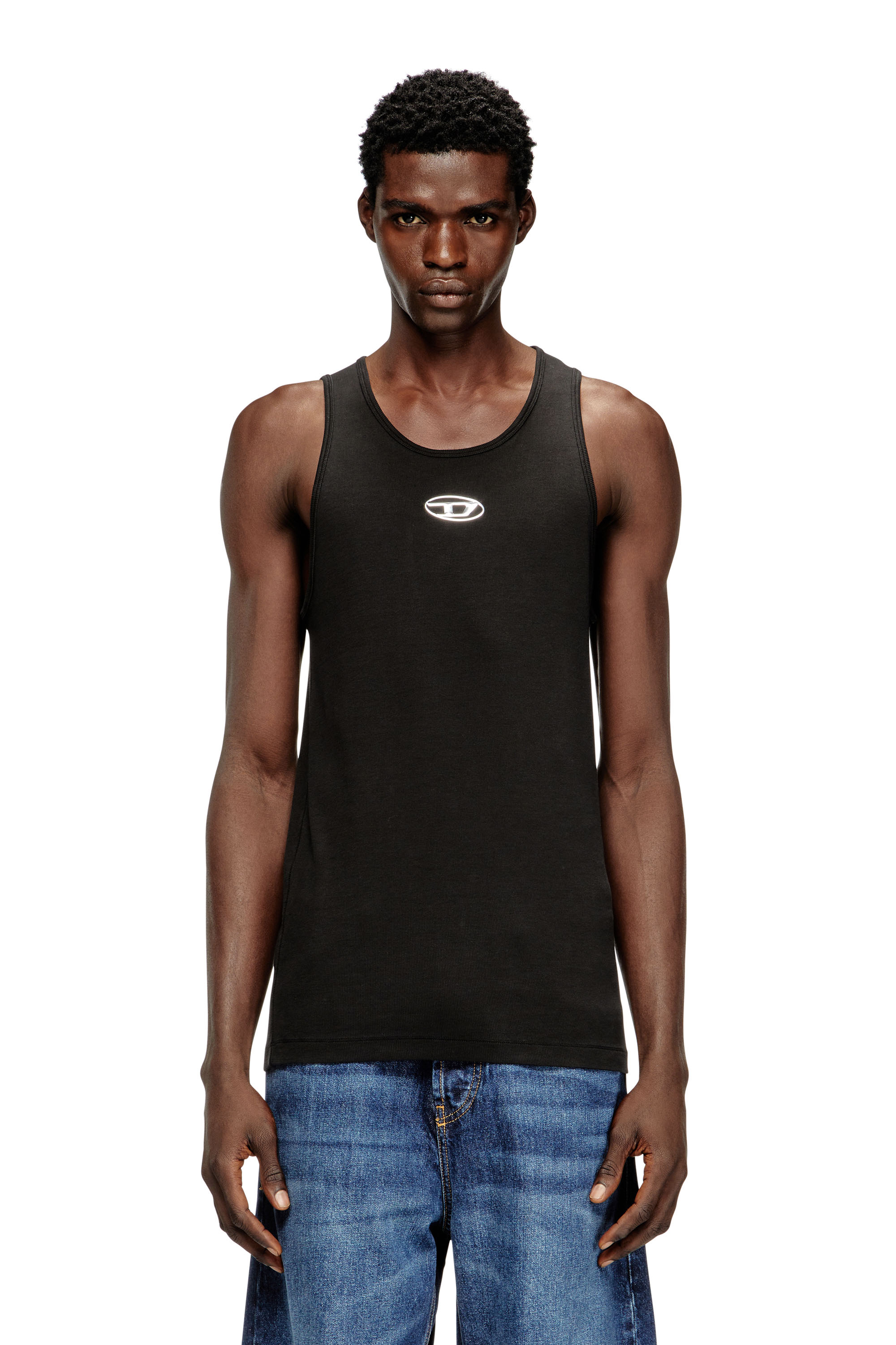 Diesel - T-LIFTY-IOD, Débardeur en coton avec logo Homme in Noir - 3