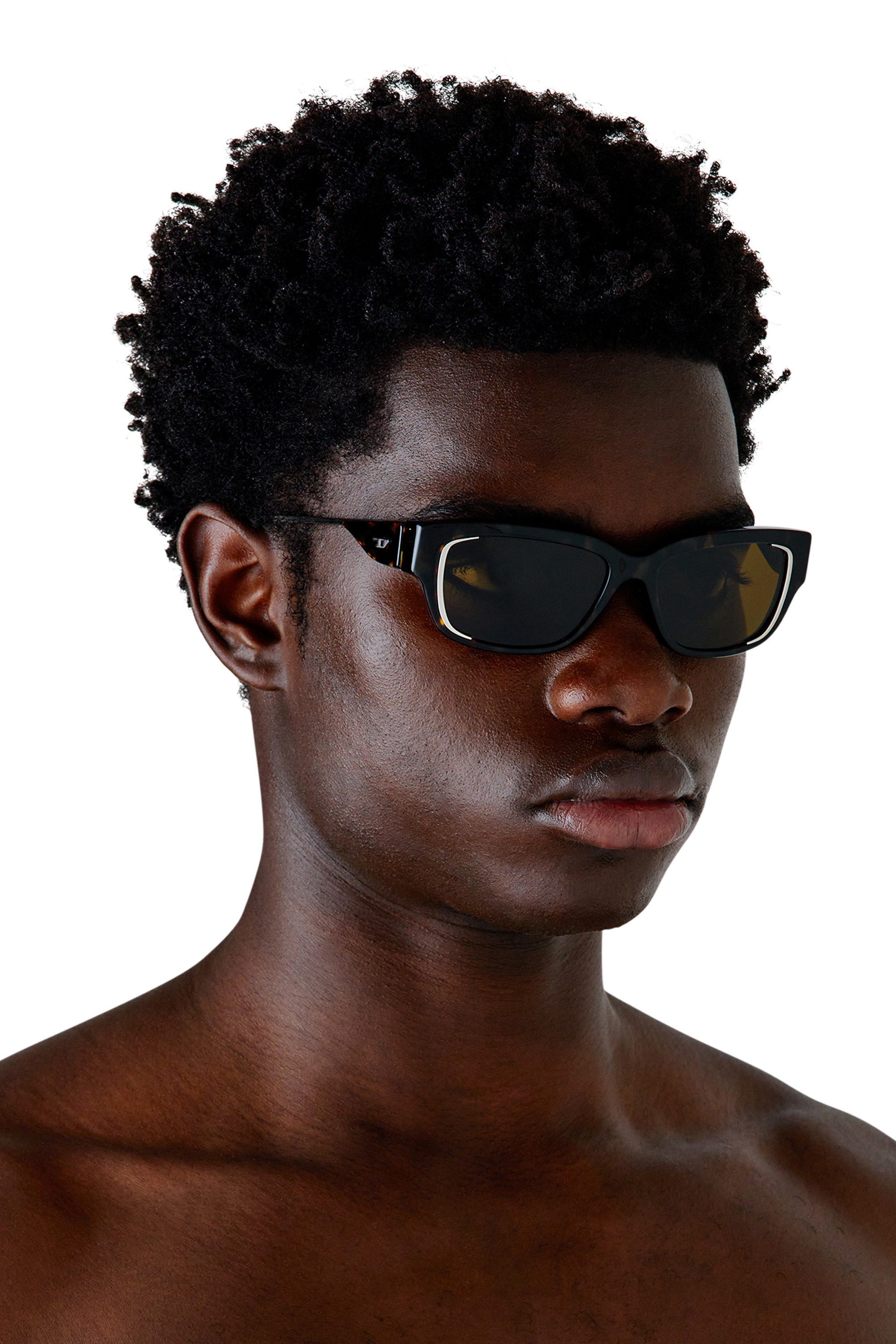 Diesel - 0DL2002 SIZE 56, Lunettes de soleil rectangulaires Mixte in Marron - 4