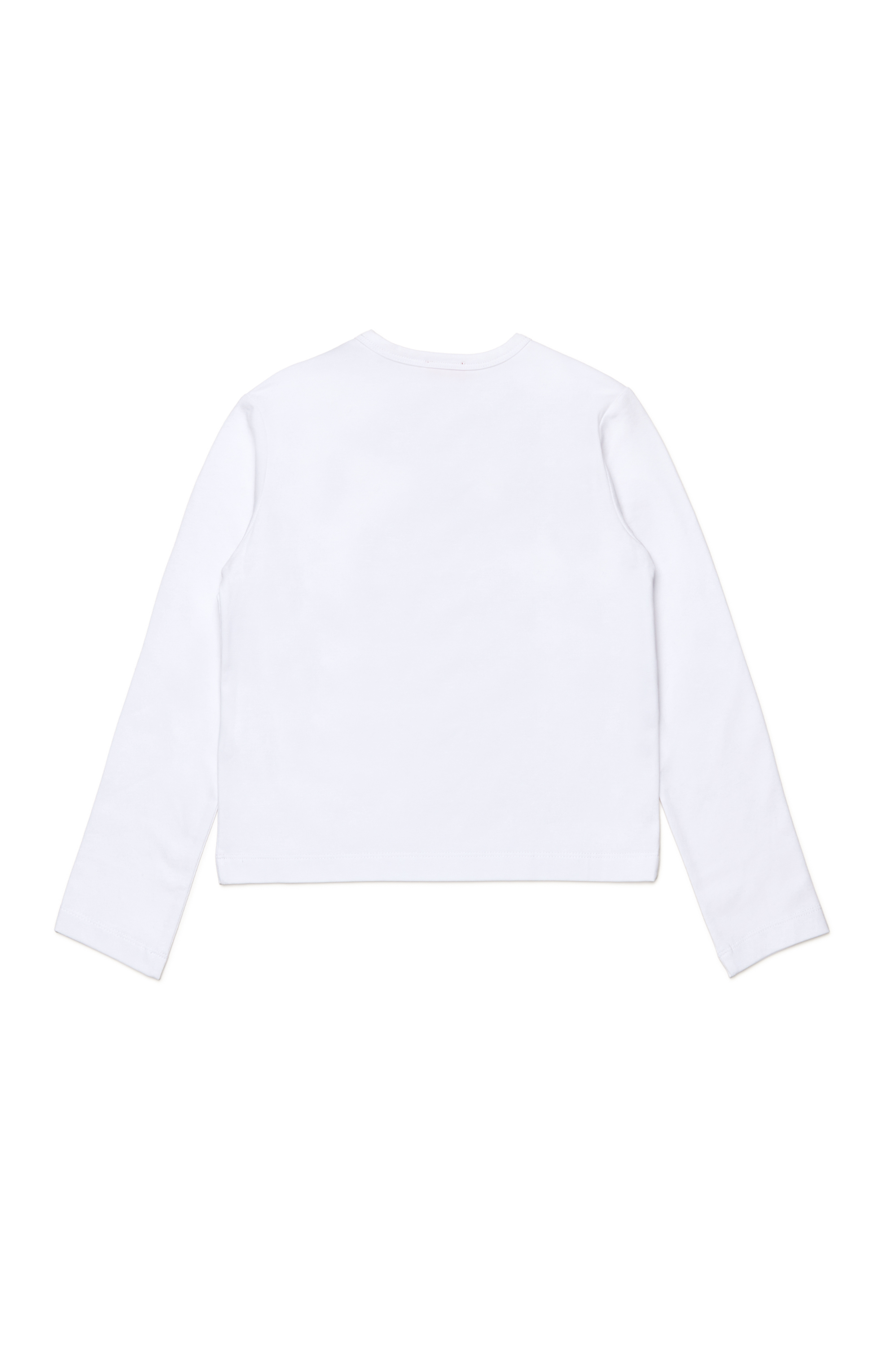 Diesel - TIVAL, Femme T-shirt à manches longues avec logo brodé in Blanc - Image 2