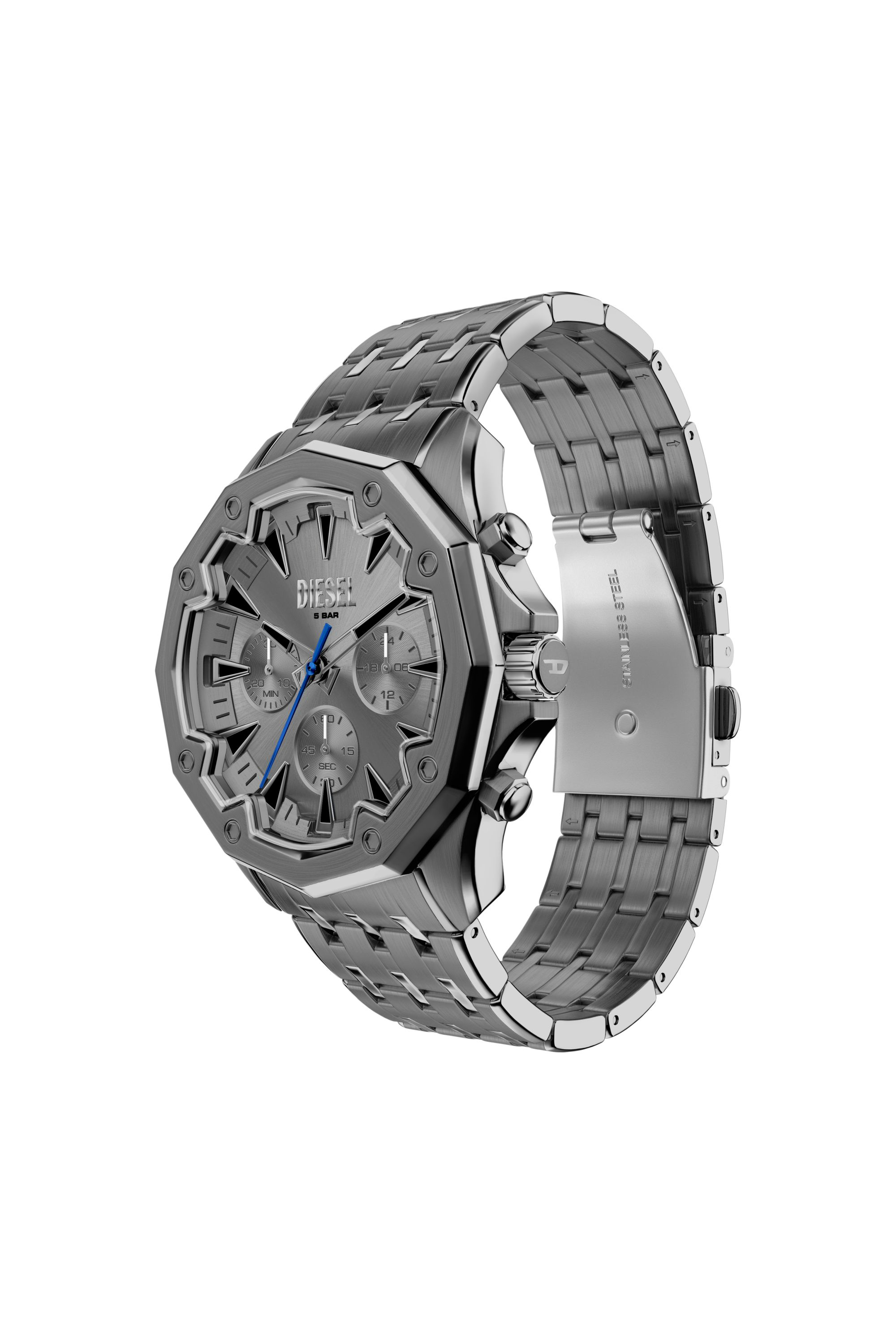 Diesel - DZ4708 WATCH, Montre Stinger en acier inoxydable gunmetal Homme in Gris - 2