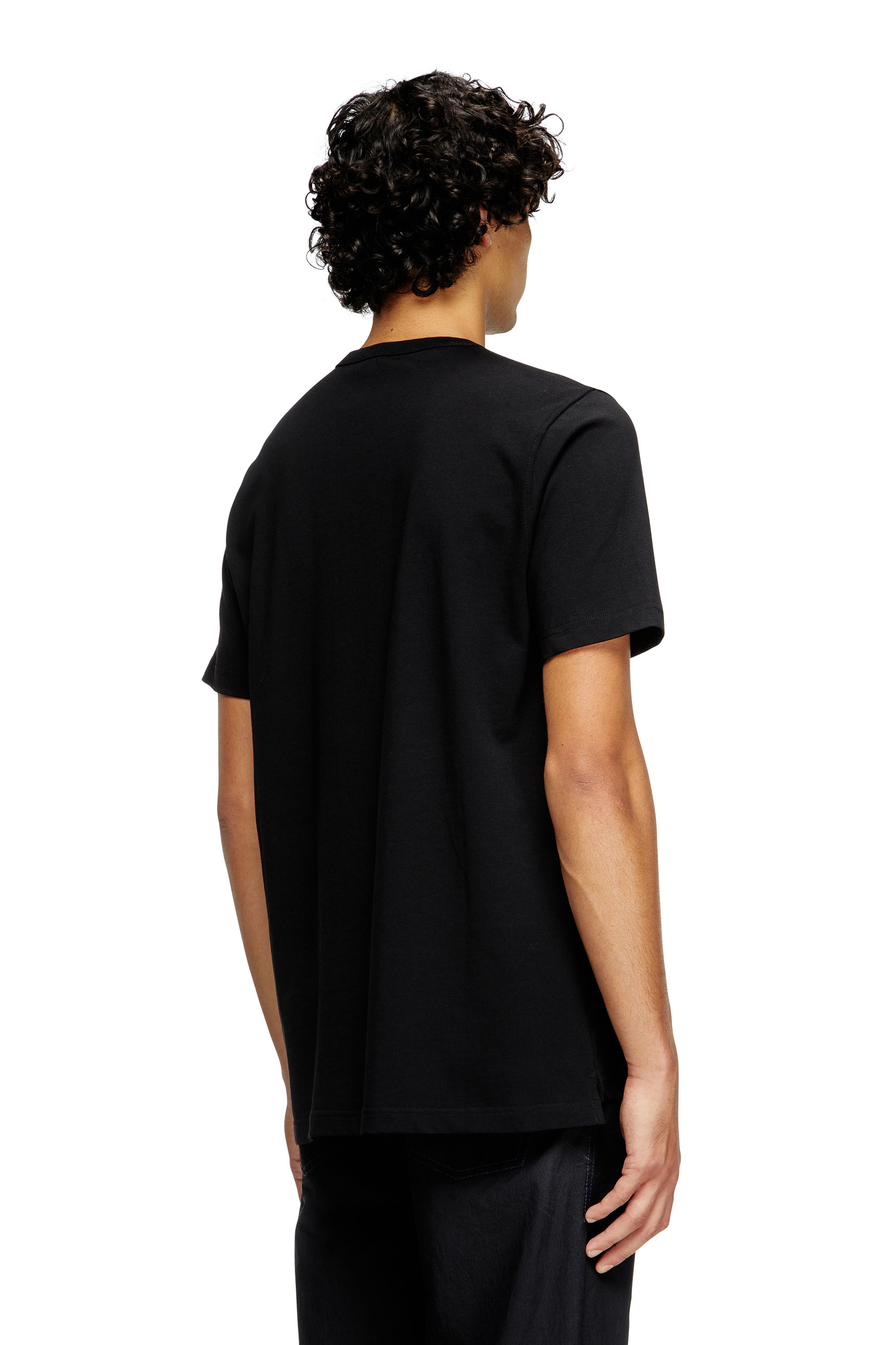 Diesel - T-ADJUST-OD, T-shirt avec logo Oval D métallisé Homme in ToBeDefined - 4