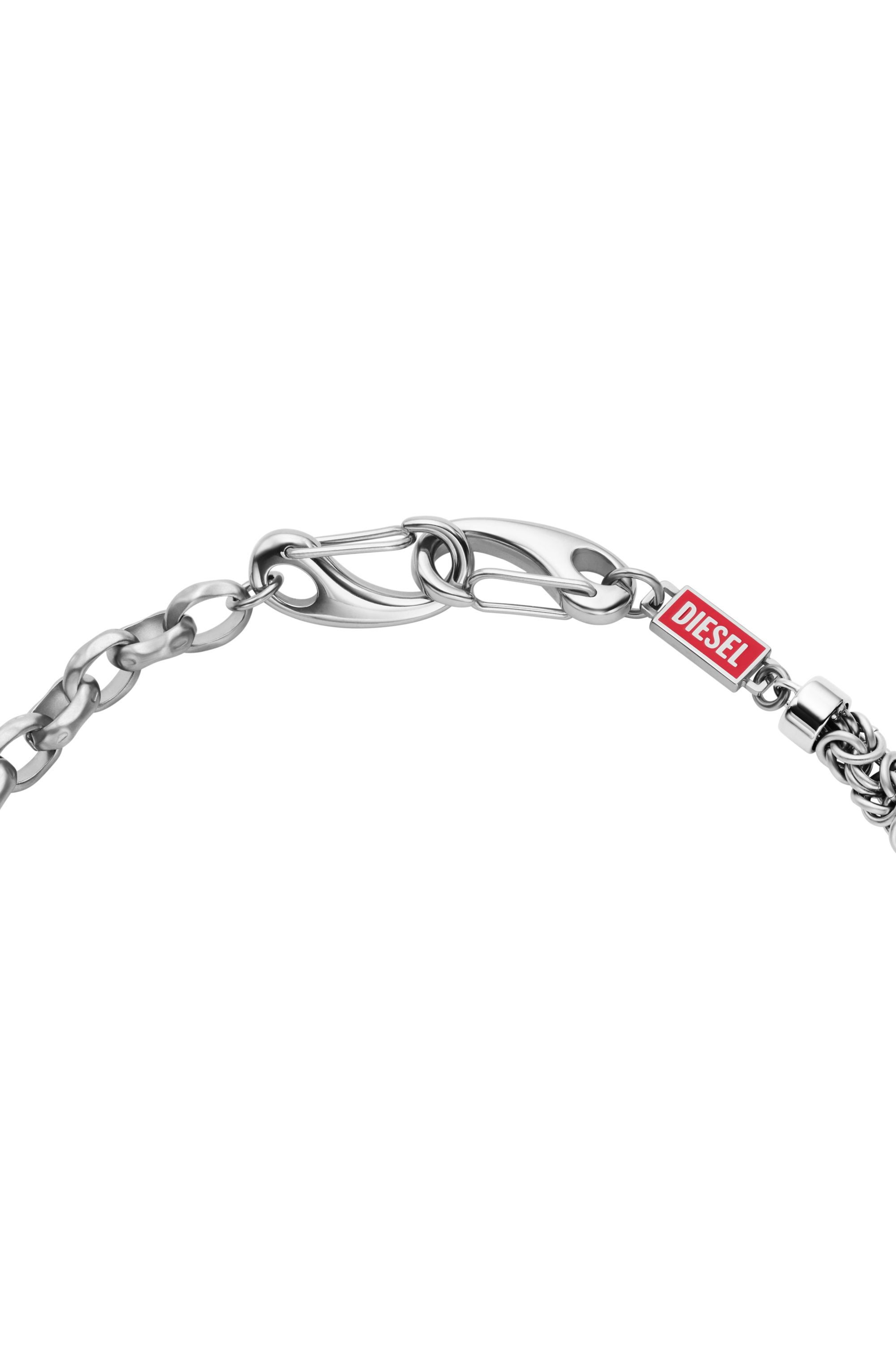Diesel - DX1694040 JEWELLERY, Cha&icirc;ne multi-usage en acier inoxydable Mixte in Gris argent&eacute; - 2