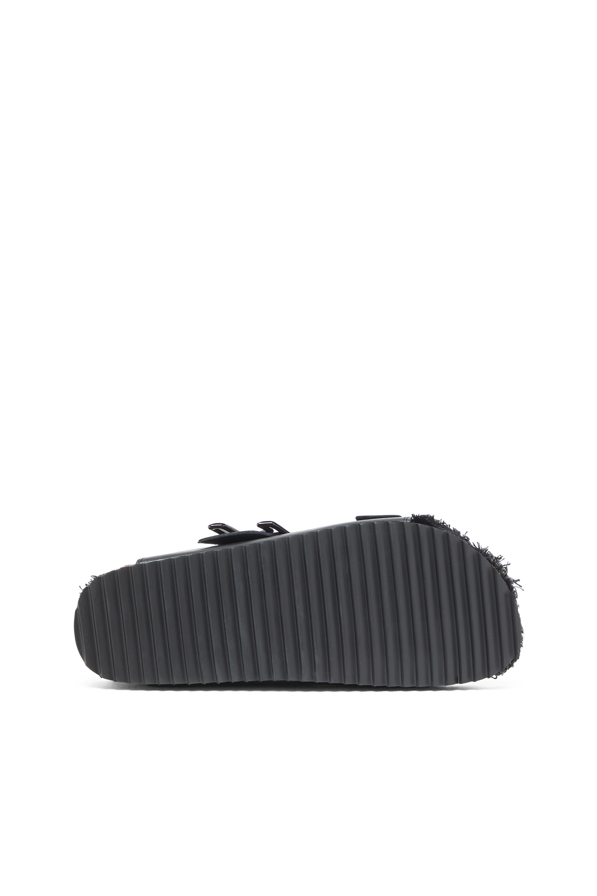 Diesel - D-WOODSTOCK D SANDAL, D-Woodstock - Bride en cuir avec semelle en li&egrave;ge Homme in Noir - 4