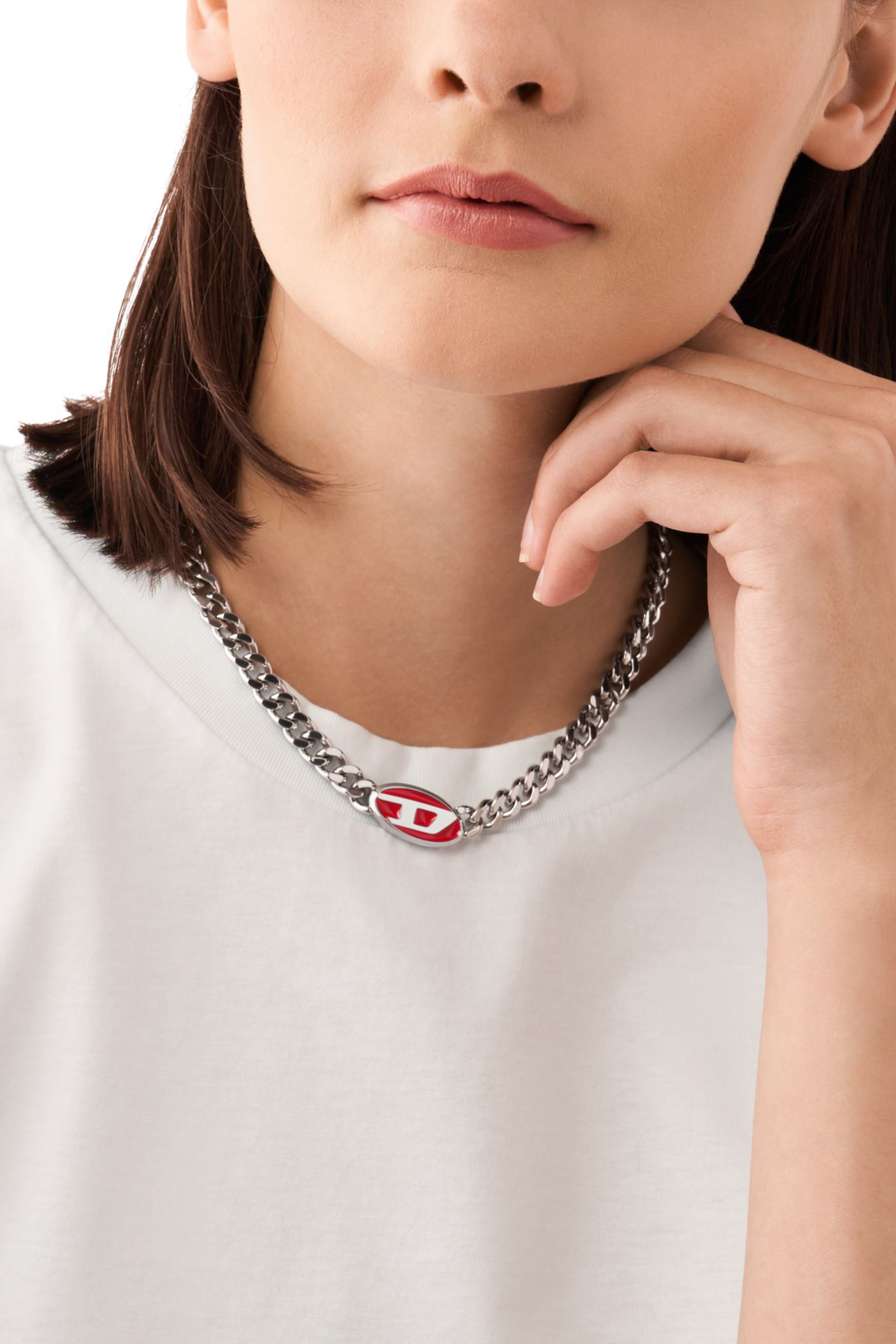 Diesel - DX1446, Collier chaîne en acier inoxydable Mixte in Gris argenté - 4