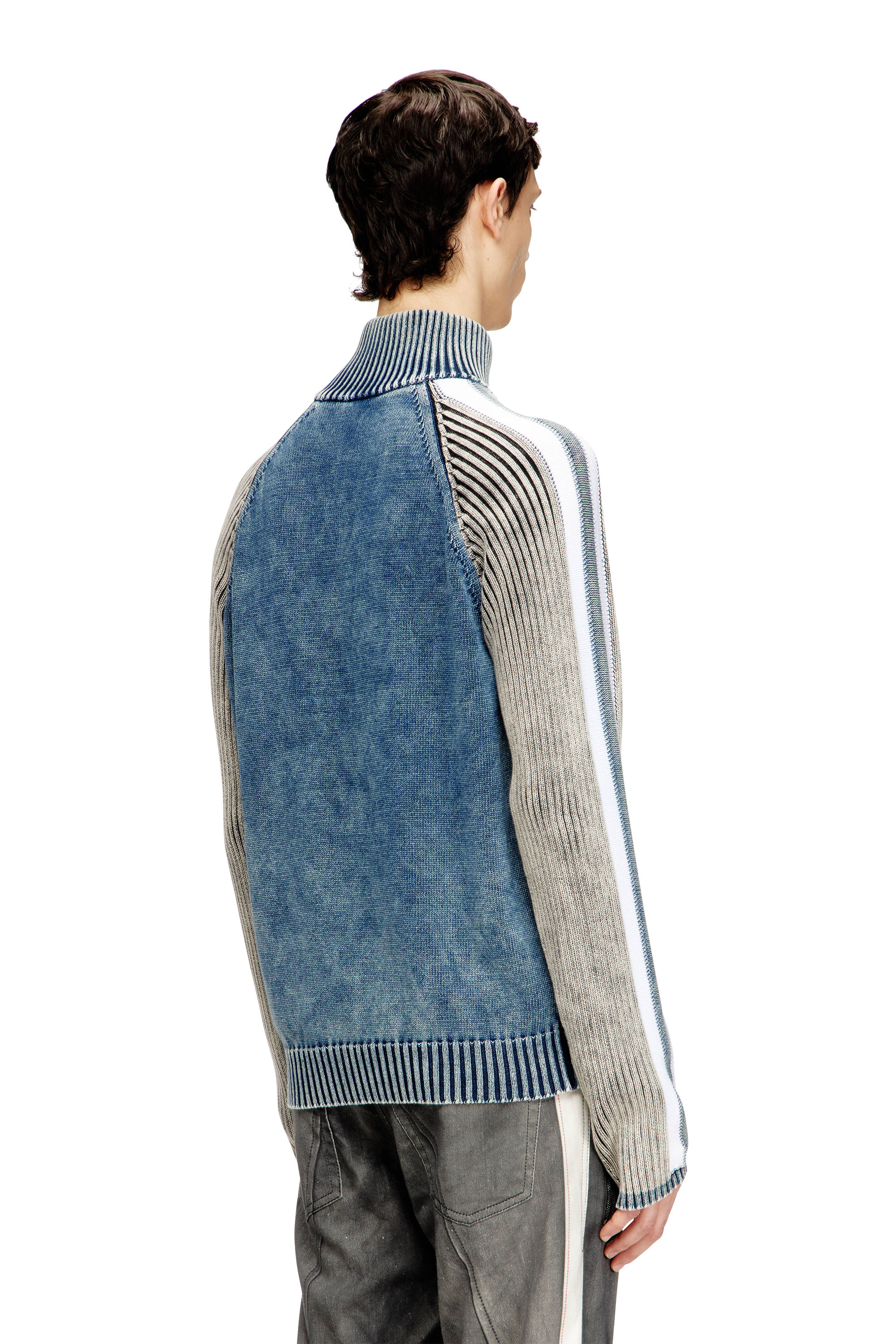 Diesel - K-HERONIMO, Cardigan zipp&eacute; avec bandes sportives Homme in ToBeDefined - 4