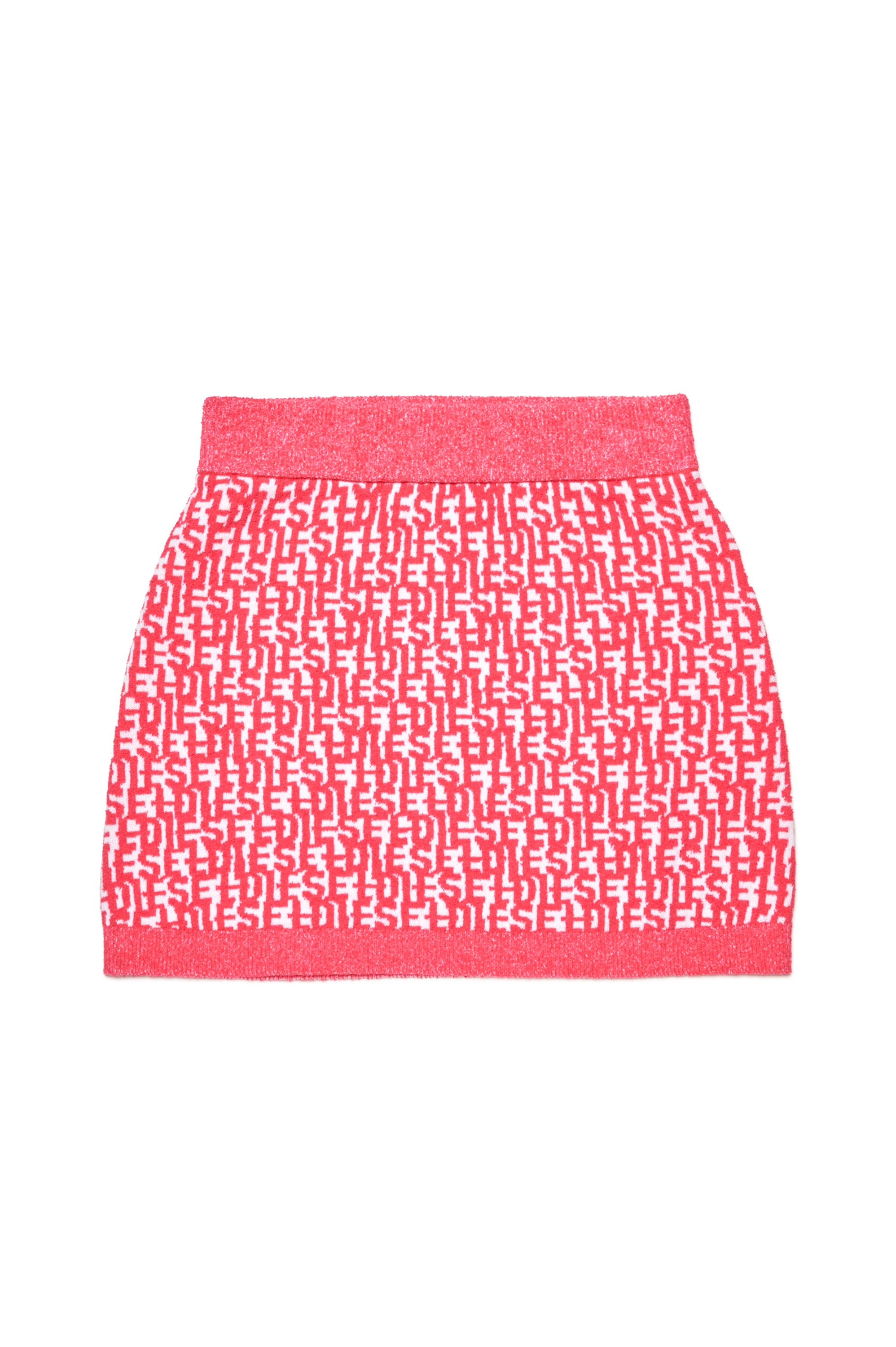 Diesel - GMATHILDETTE, Femme Mini-jupe en jacquard avec monogram in Rose - Image 1