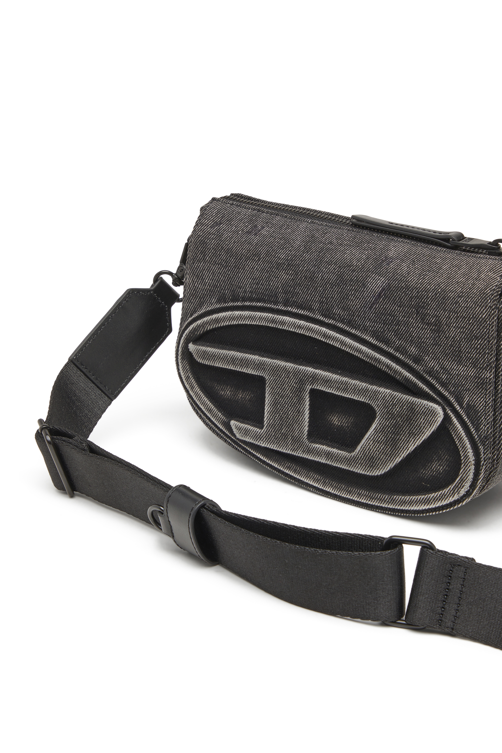 Diesel - 1DR CAMERA BAG, Unisex's 1DR-Camera bag in washed denim in Grey Jeans - 5