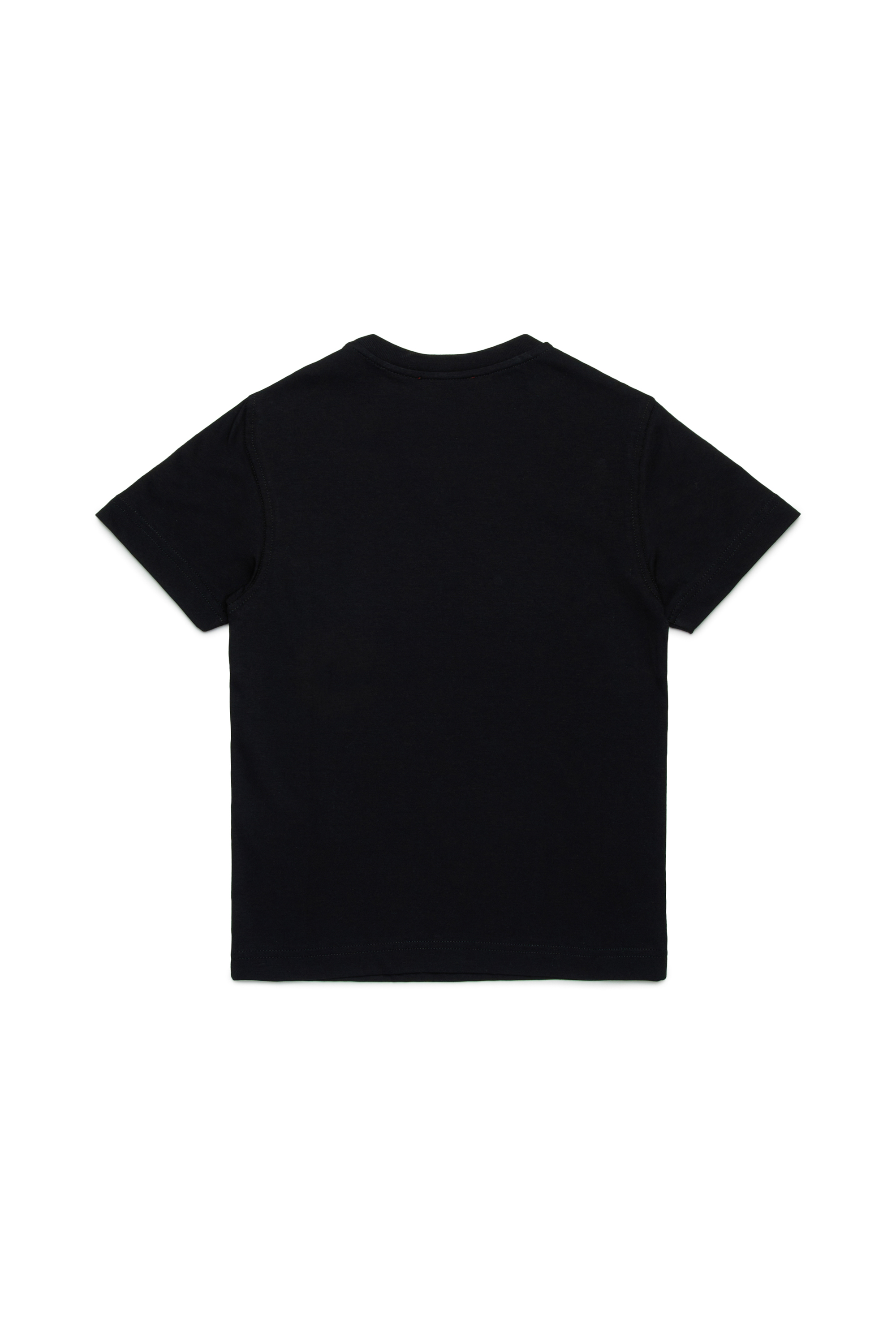 Diesel - TADJUSTQ10, Man's Cotton T-shirt with logo print in Black - 2