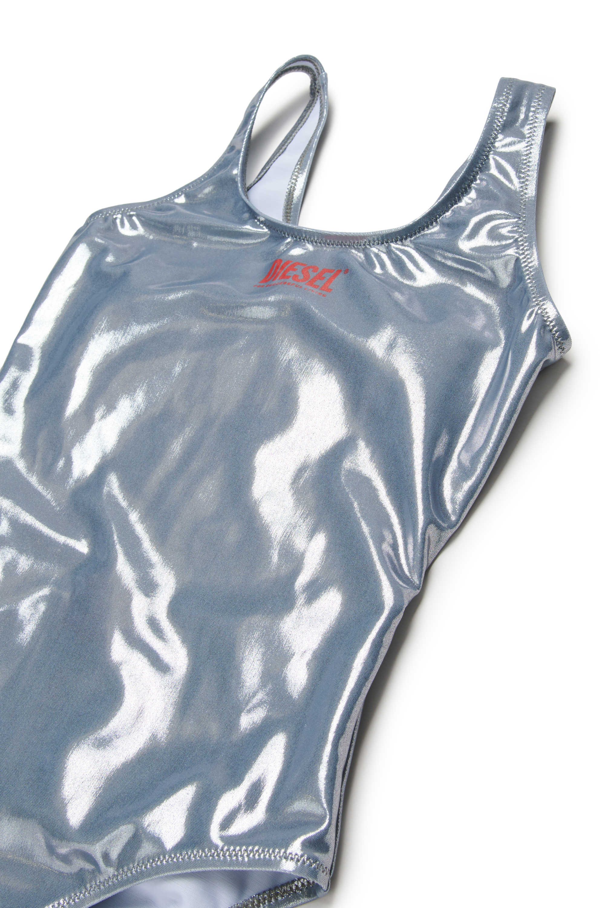 Diesel - MIFOG, Maillot de bain &agrave; effet m&eacute;tallique Femme in Gris argent&eacute; - 3