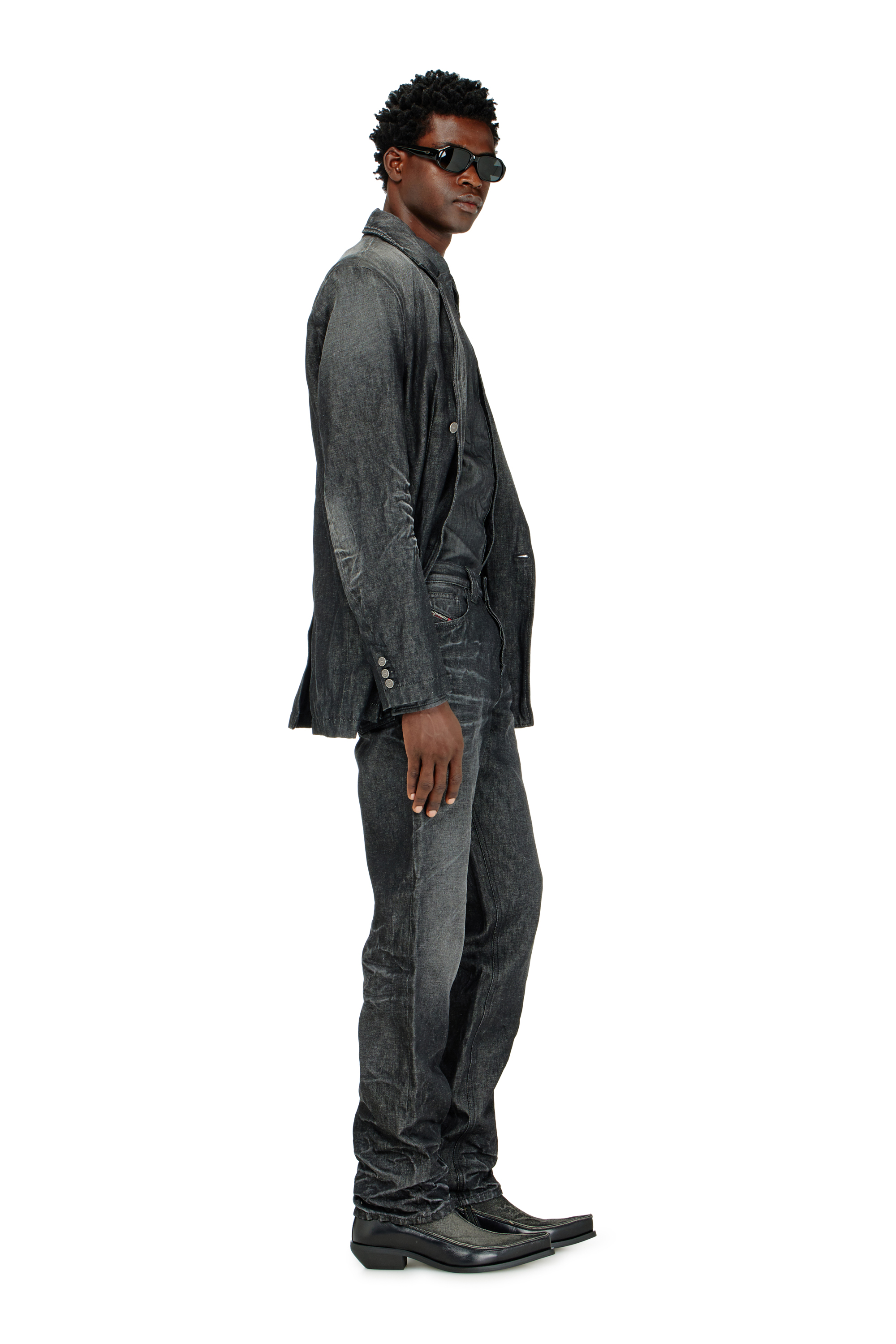 Diesel - Regular Jeans 1991 D-Voeed 09R39 Homme, Noir/Gris fonc&eacute; - Image 2
