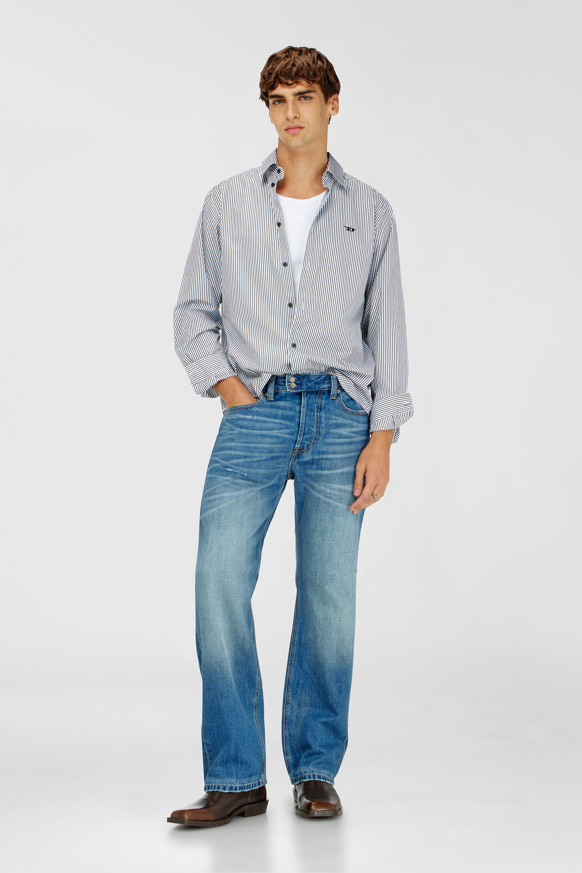 Diesel - Man's Relaxed Jeans 1980 D-Eeper 0DLDC, Medium blue - 1