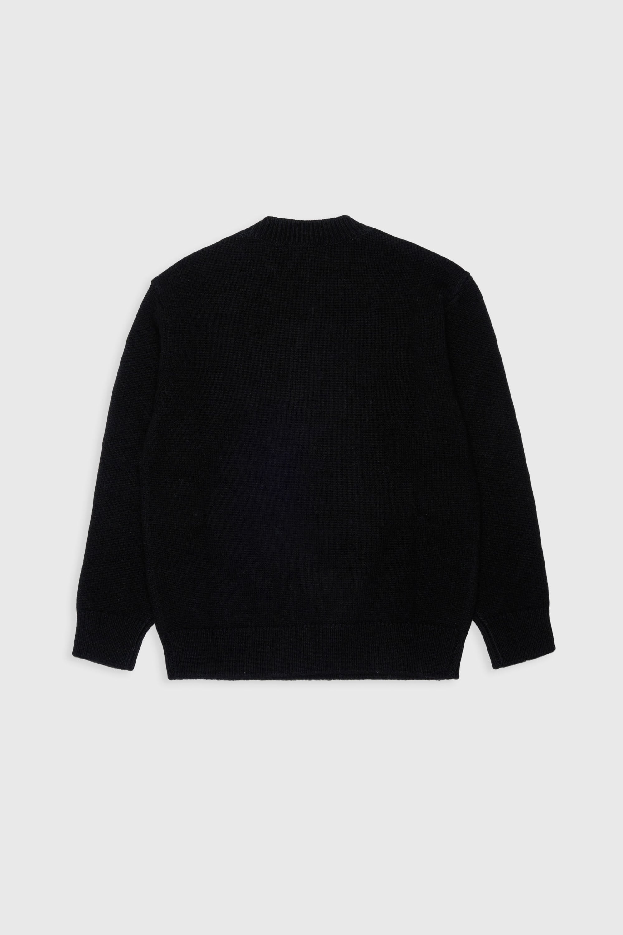 Diesel - KONZI OVER, Pull enrichi de cachemire avec logo destroyed Homme in Noir - 2