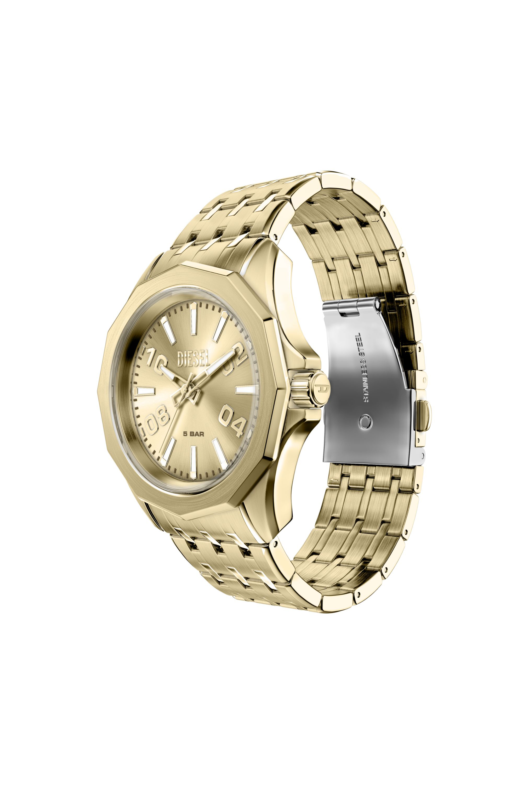 Diesel - DZ2239 WATCH, Montre Stinger en acier inoxydable dor&eacute; Homme in Dor&eacute; - 4