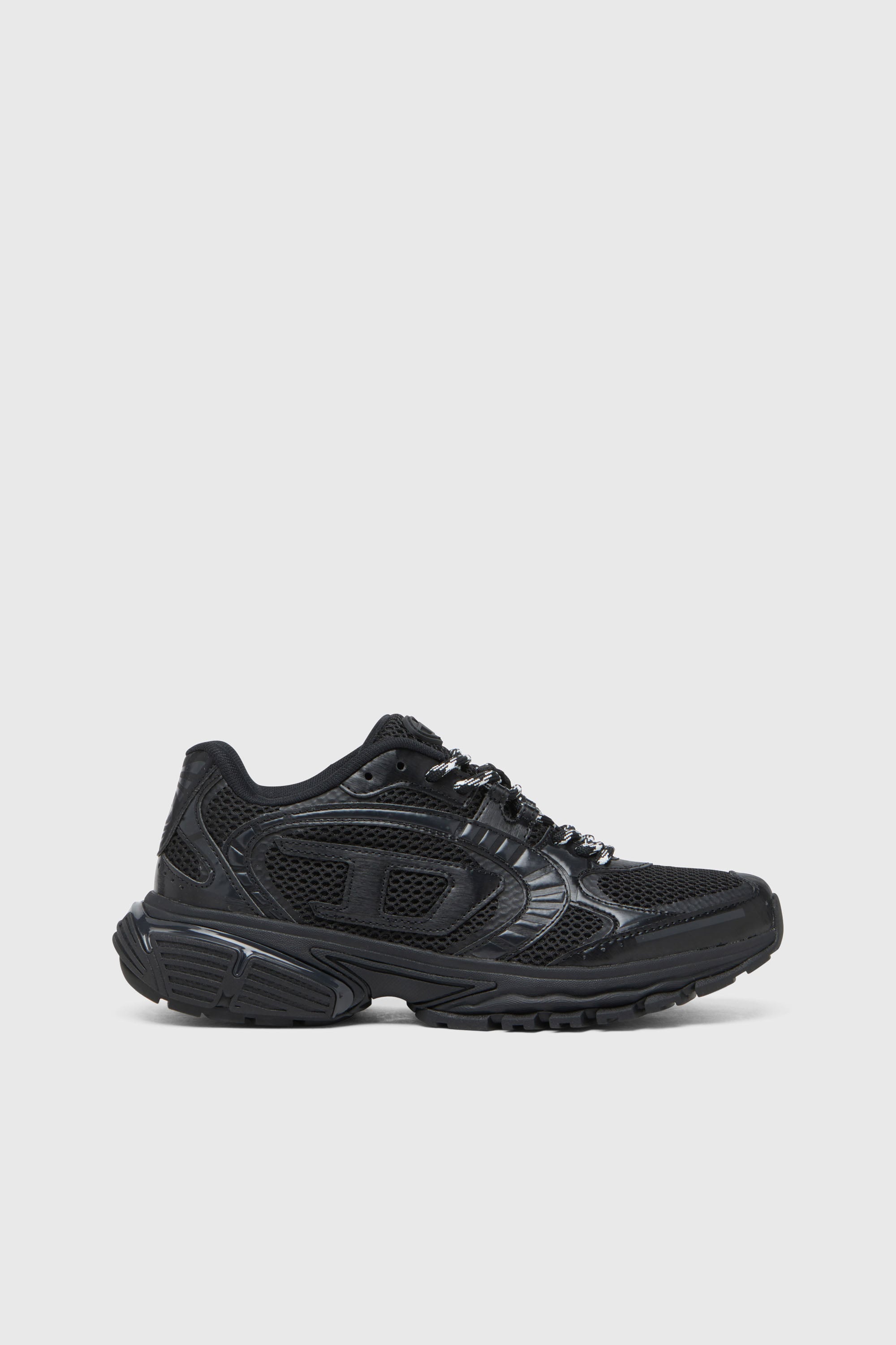 Diesel - S-PRO-V-DENSE LOW W, S-Pro-V-Dense-Baskets en mesh monochrome avec logo Oval D Femme in Noir - 1