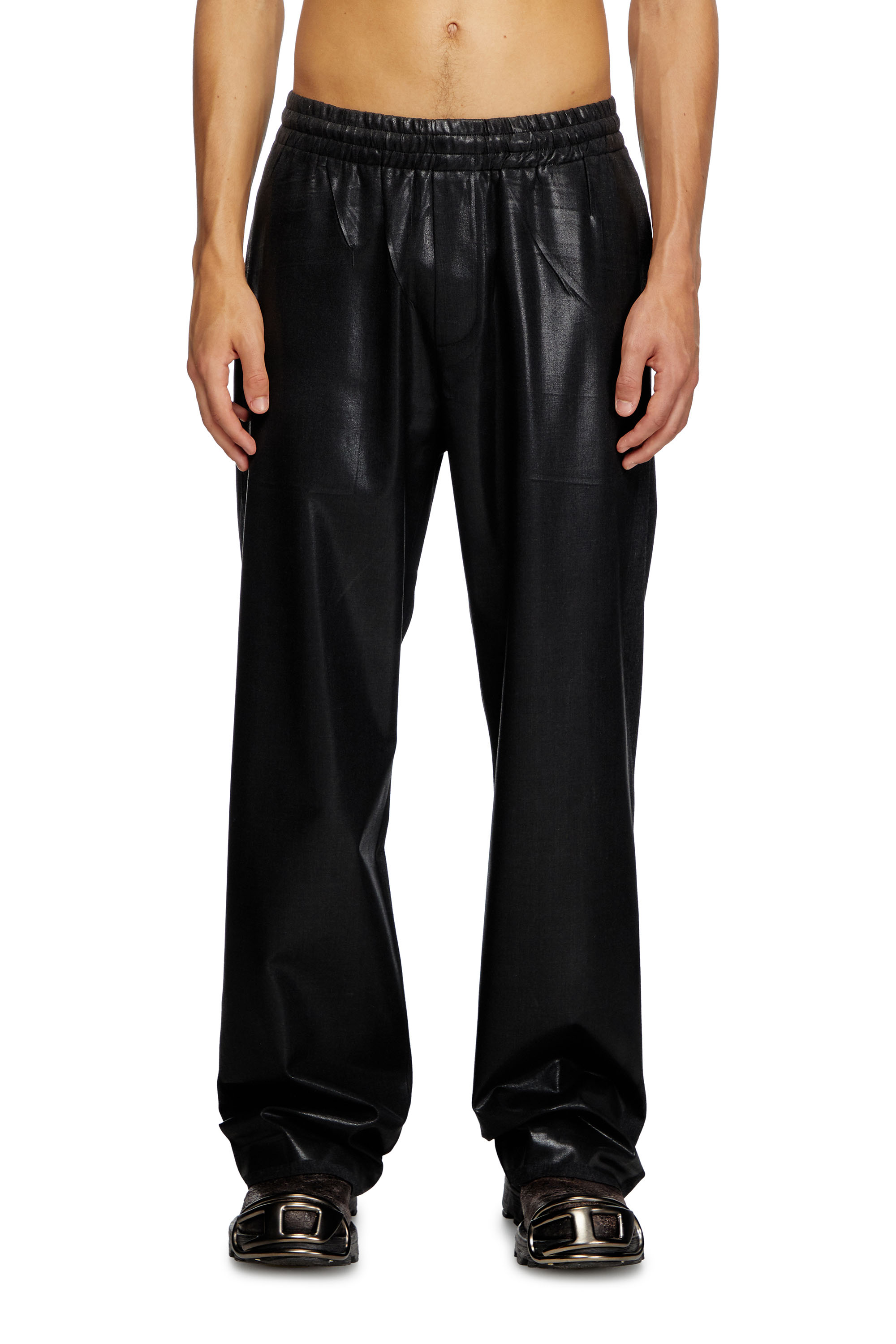 Diesel - P-CLAYS, Pantalon en laine mélangée Homme in Noir - 1