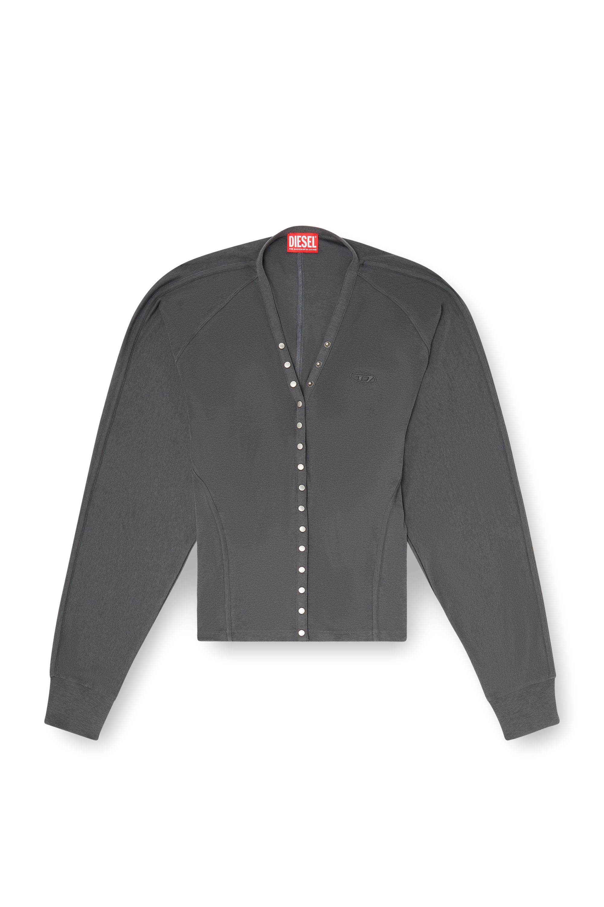 Diesel - T-ISERINA, Top cardigan en m&eacute;lange Tencel &agrave; manches chauve-souris Femme in ToBeDefined - 2
