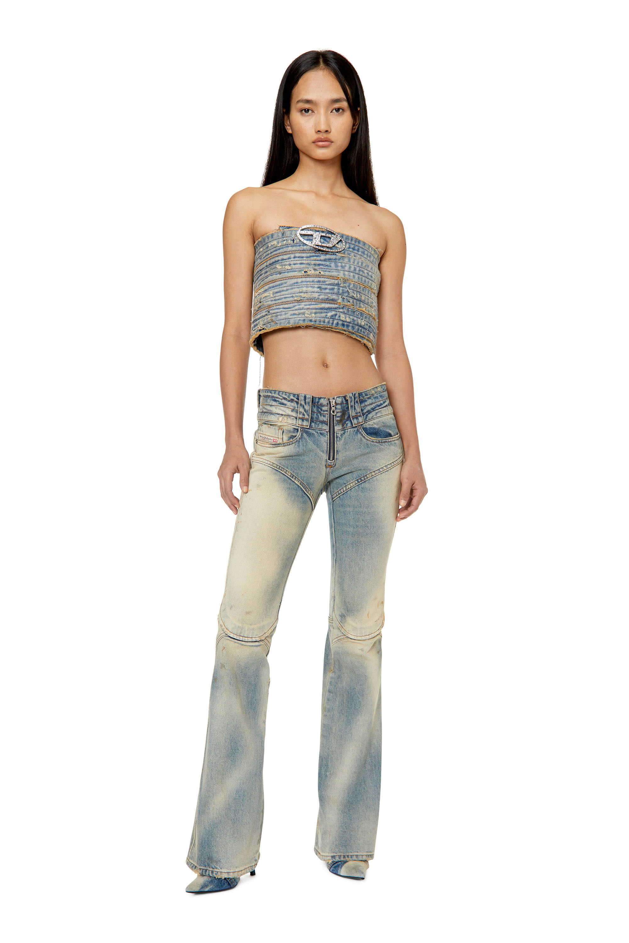 Diesel - Belthy 0ENAF Bootcut and Flare Jeans, Bleu Clair - Image 5