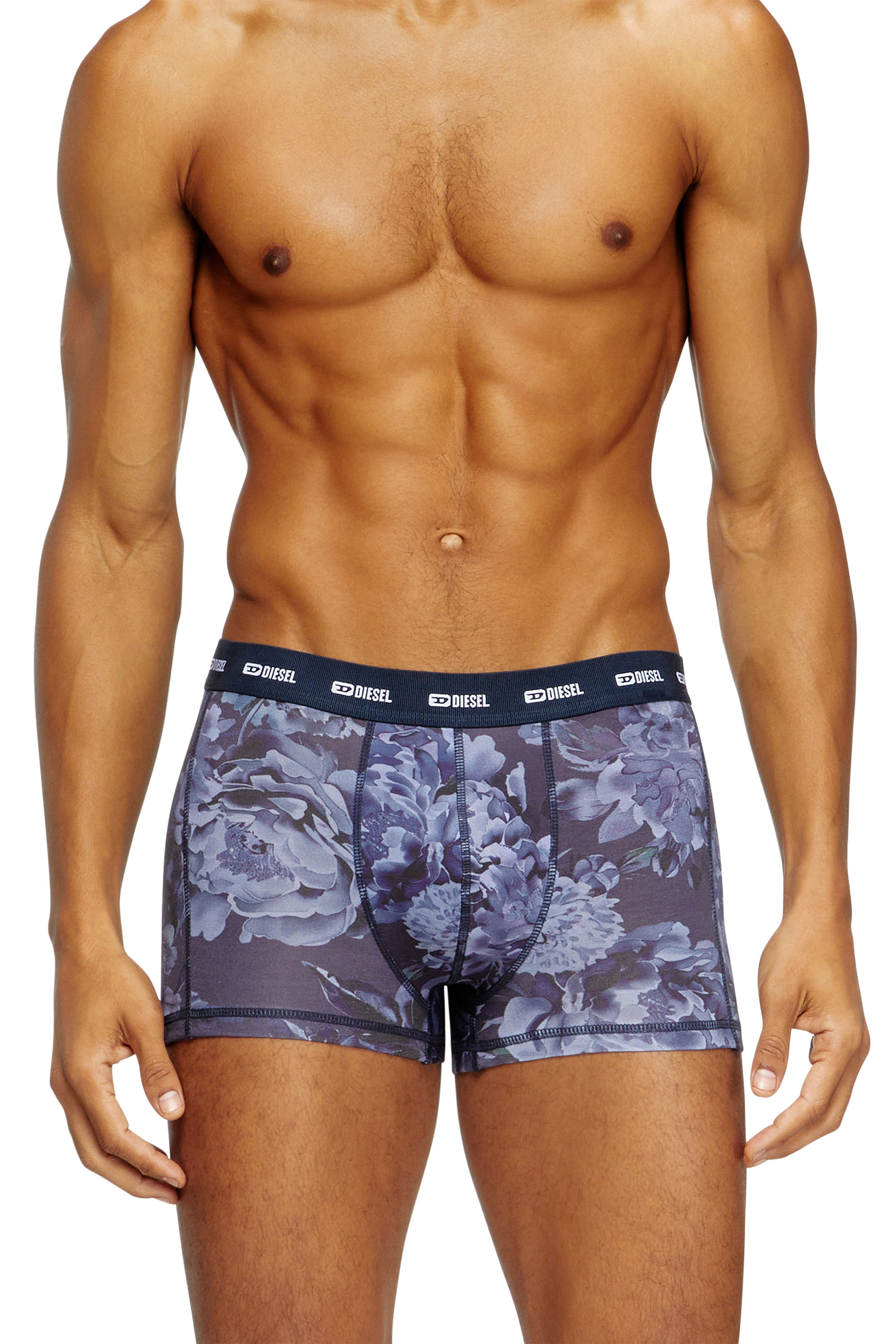 Diesel - DAMIEN-UTLT, Boxer avec imprimé à fleurs Homme in Bleu - 1