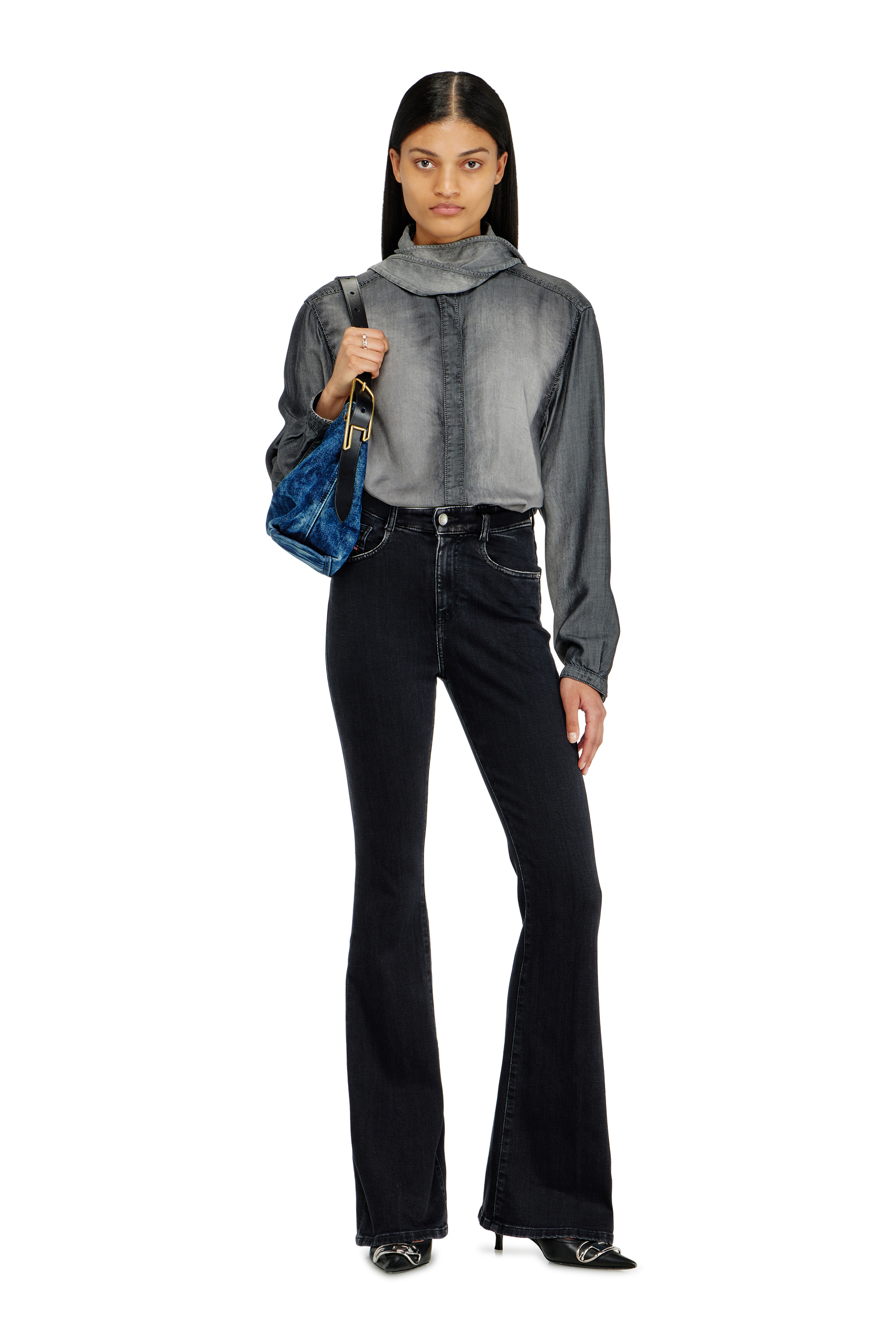 Diesel - Bootcut Jeans 1973 D-Partt 09P75 Femme, Noir/Gris fonc&eacute; - Image 1