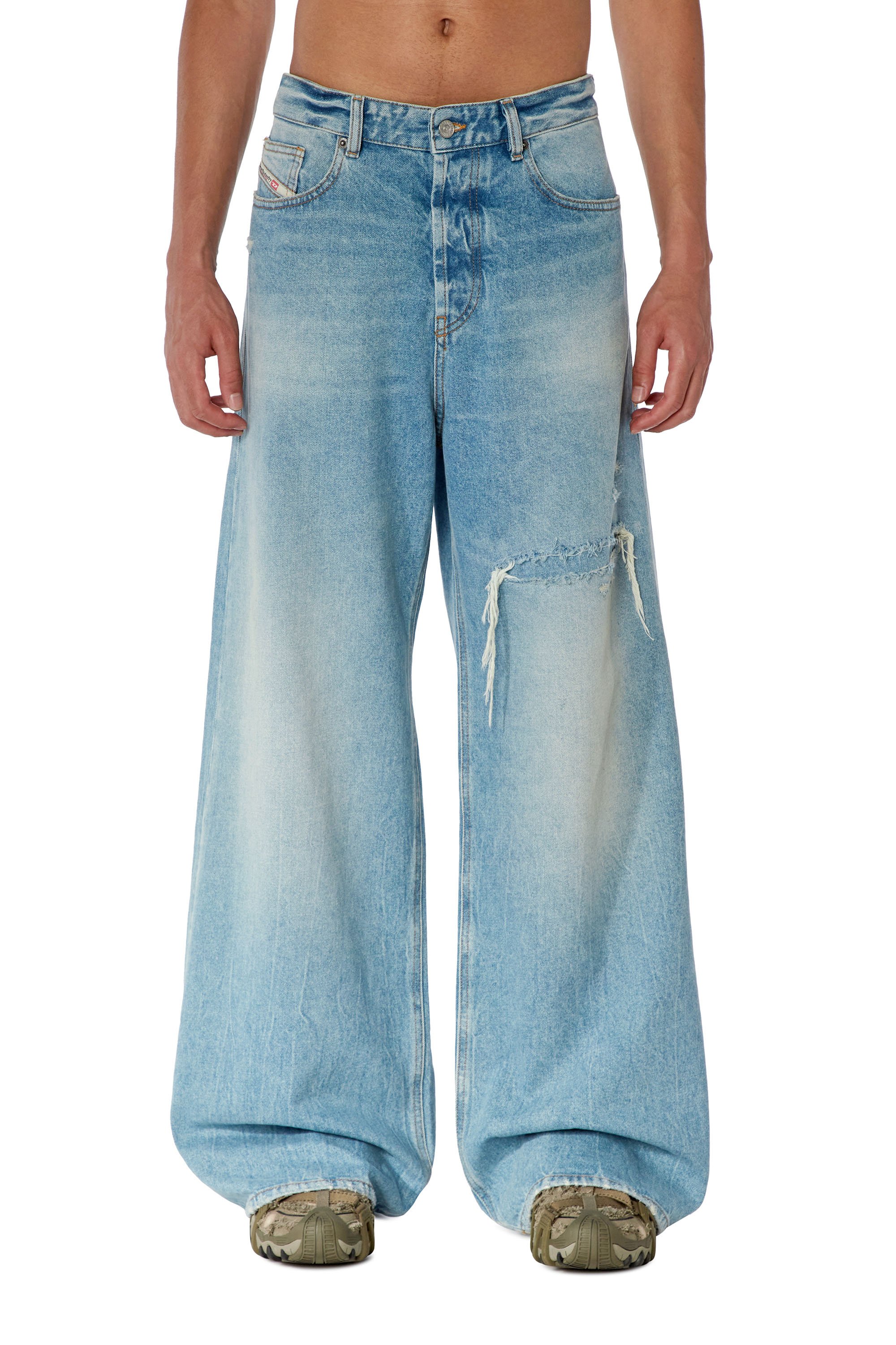 Diesel - Straight Jeans D-Rise 09E25, Bleu Clair - Image 1