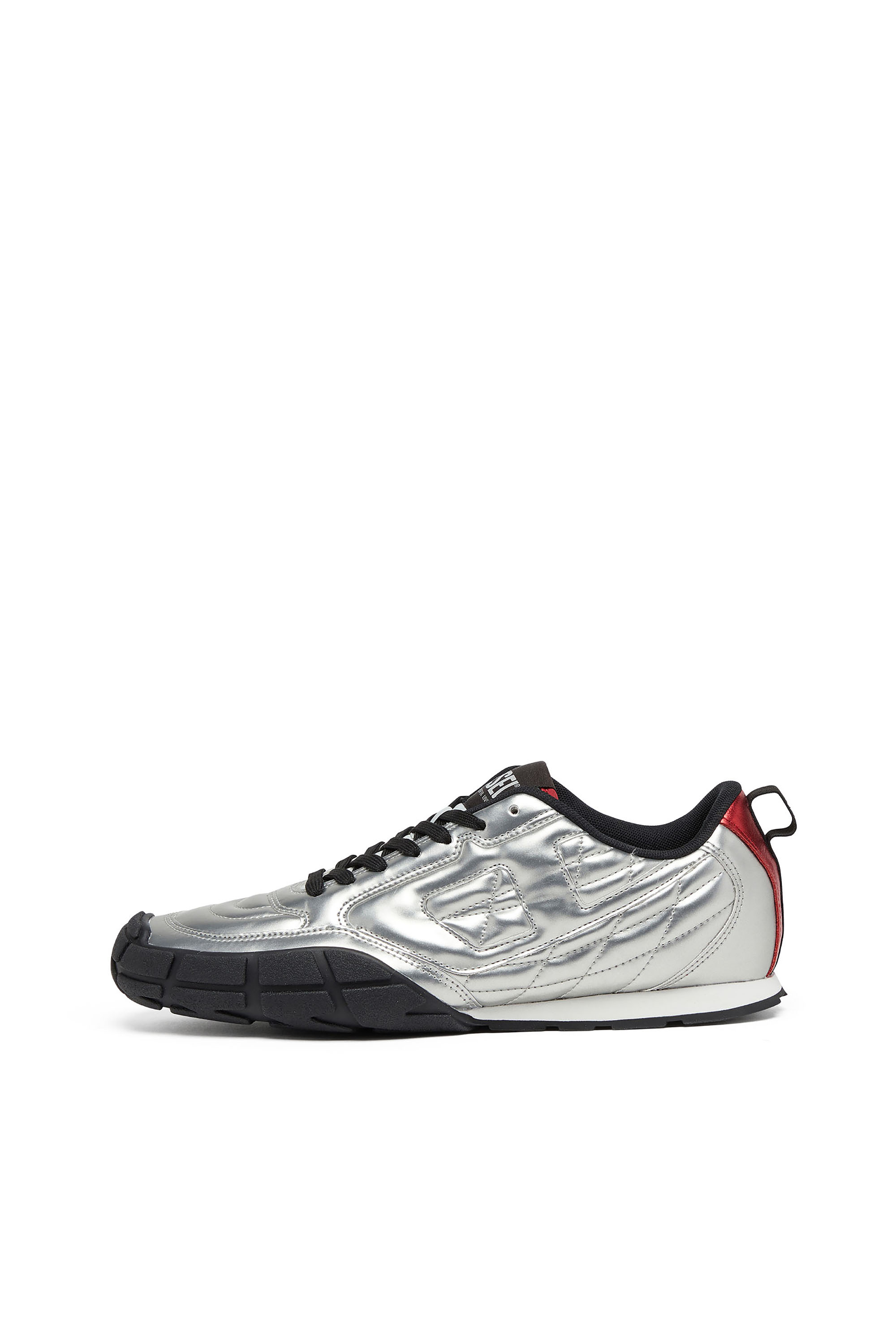 Diesel - S-PAGODHA LOW, S-Pagodha-Baskets métalliques matelassées Homme in Gris argenté - 2