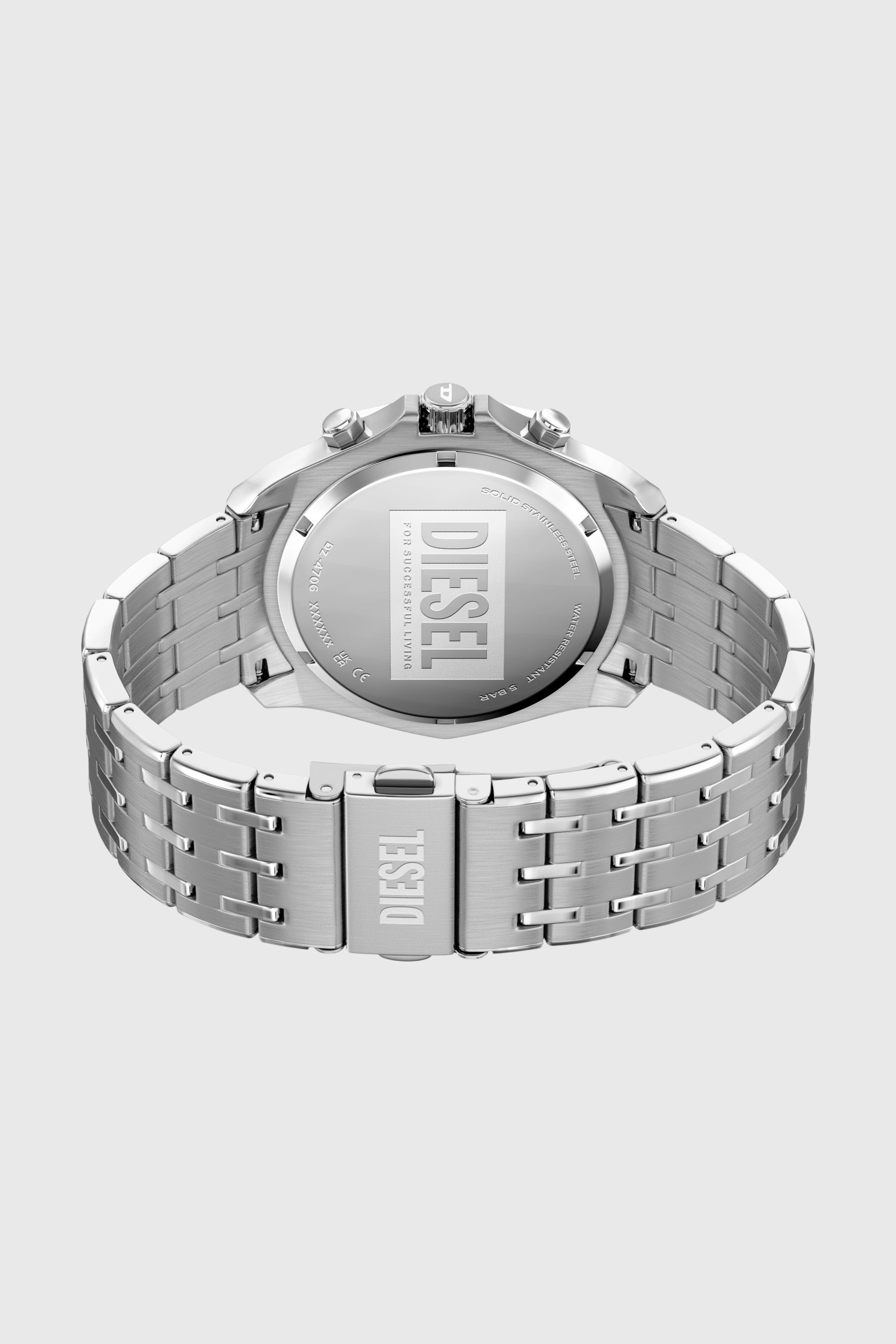 Diesel - DZ4706 WATCH, Montre Stinger en acier inoxydable Homme in Gris argent&eacute; - 6